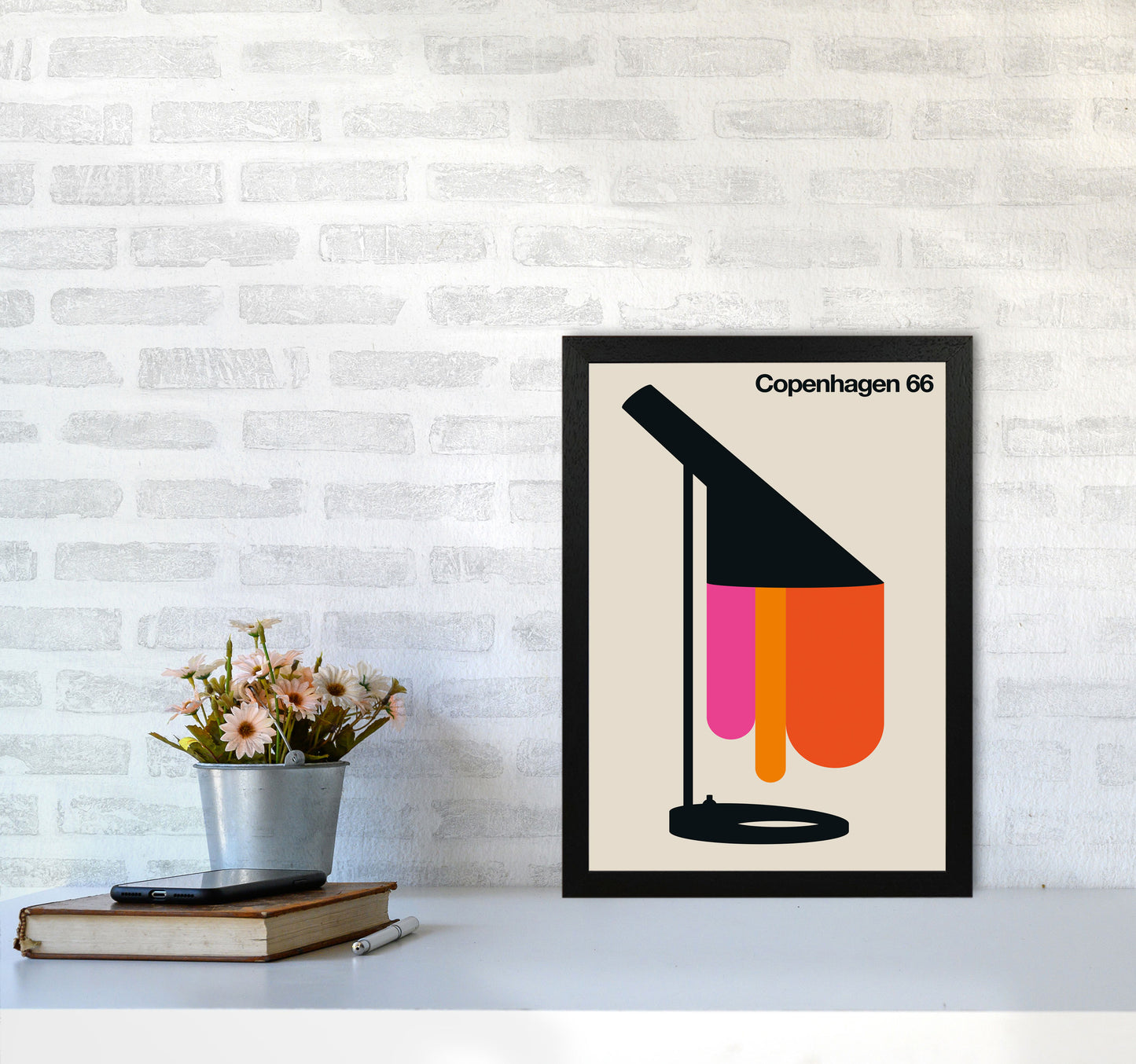 Copenhagen 66 Art Print by Bo Lundberg A3 White Frame