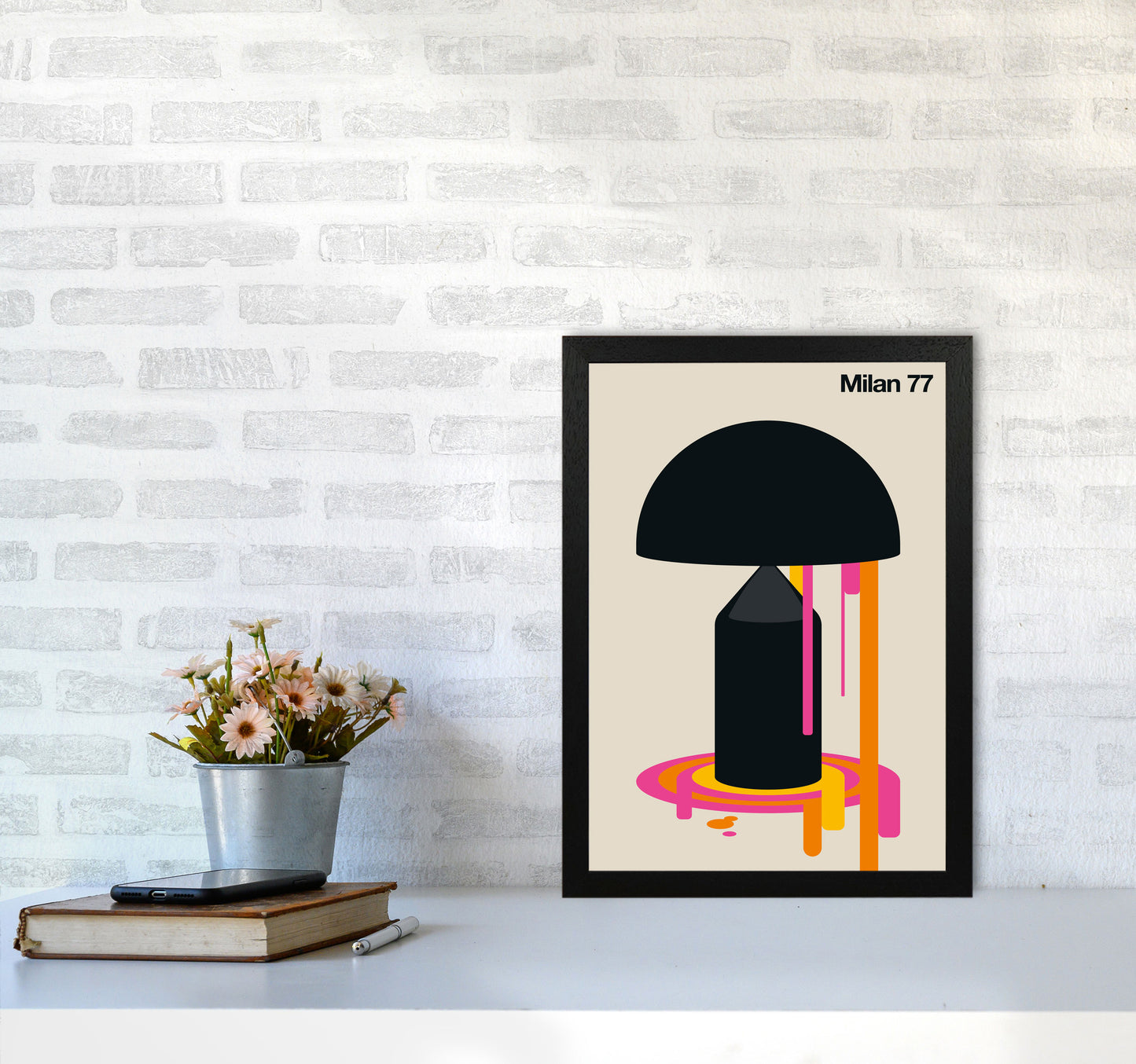 Milan 77 Art Print by Bo Lundberg A3 White Frame