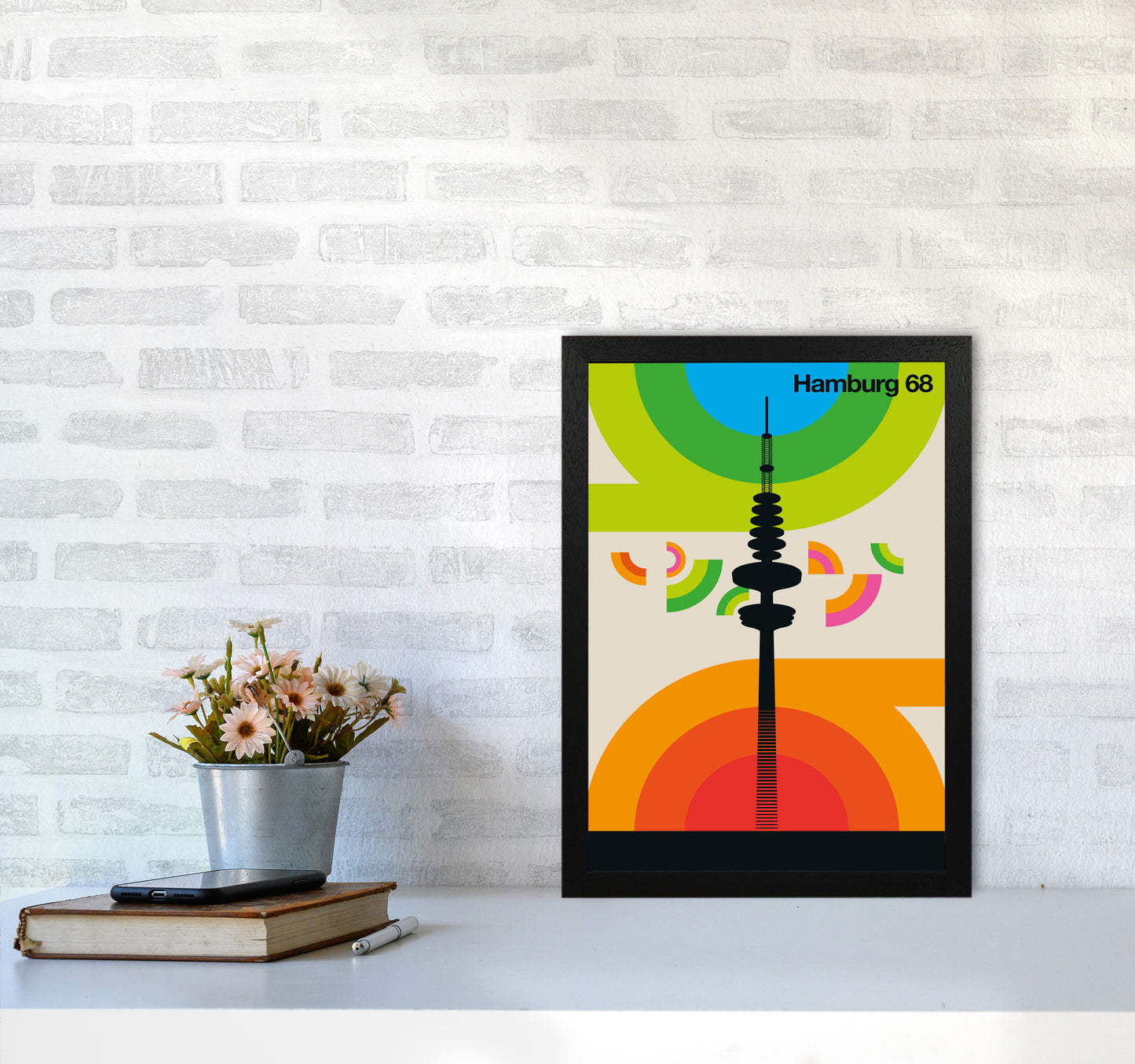 Hamburg 68 Art Print by Bo Lundberg A3 White Frame