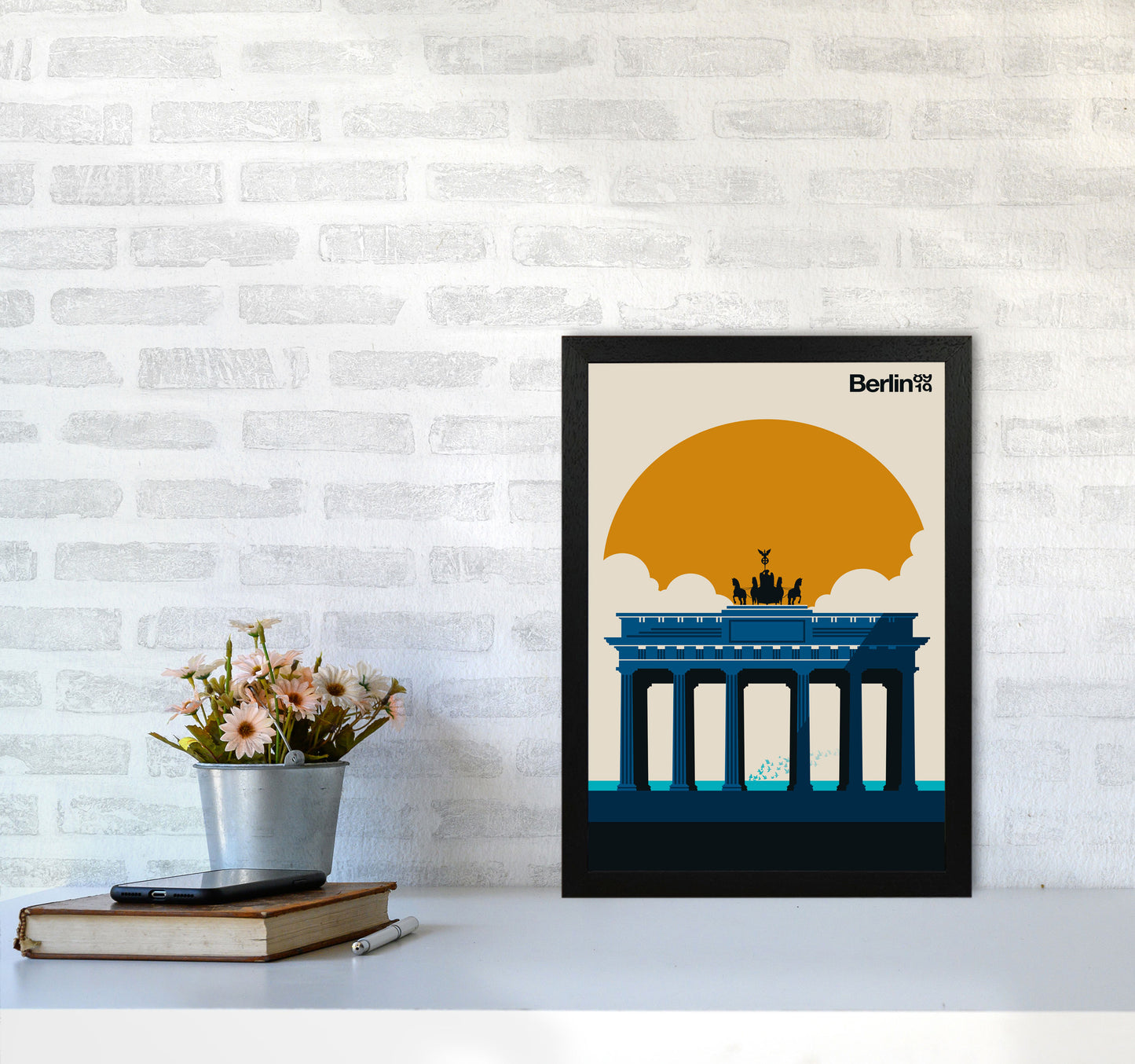 Berlin 89 19 Art Print by Bo Lundberg A3 White Frame