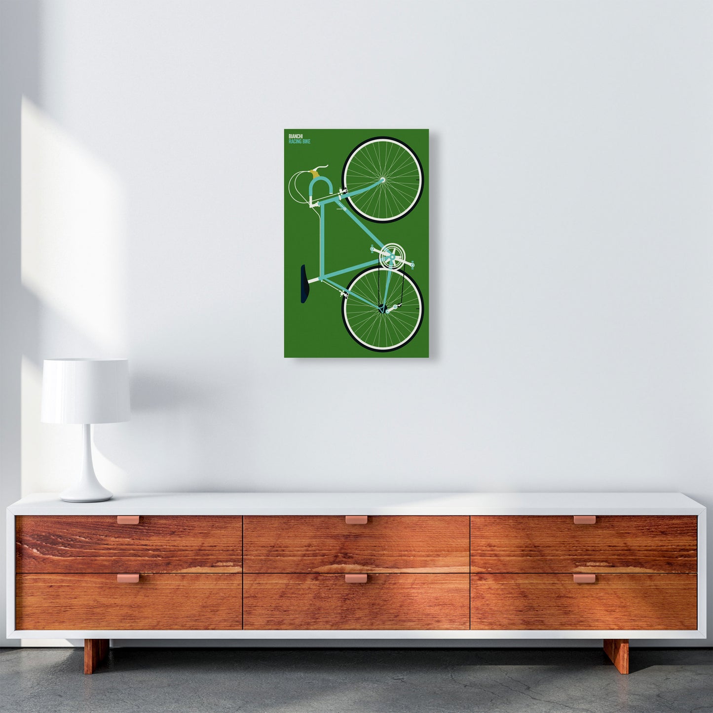 Icons Bianchi Full Art Print by Bo Lundberg A3 Canvas