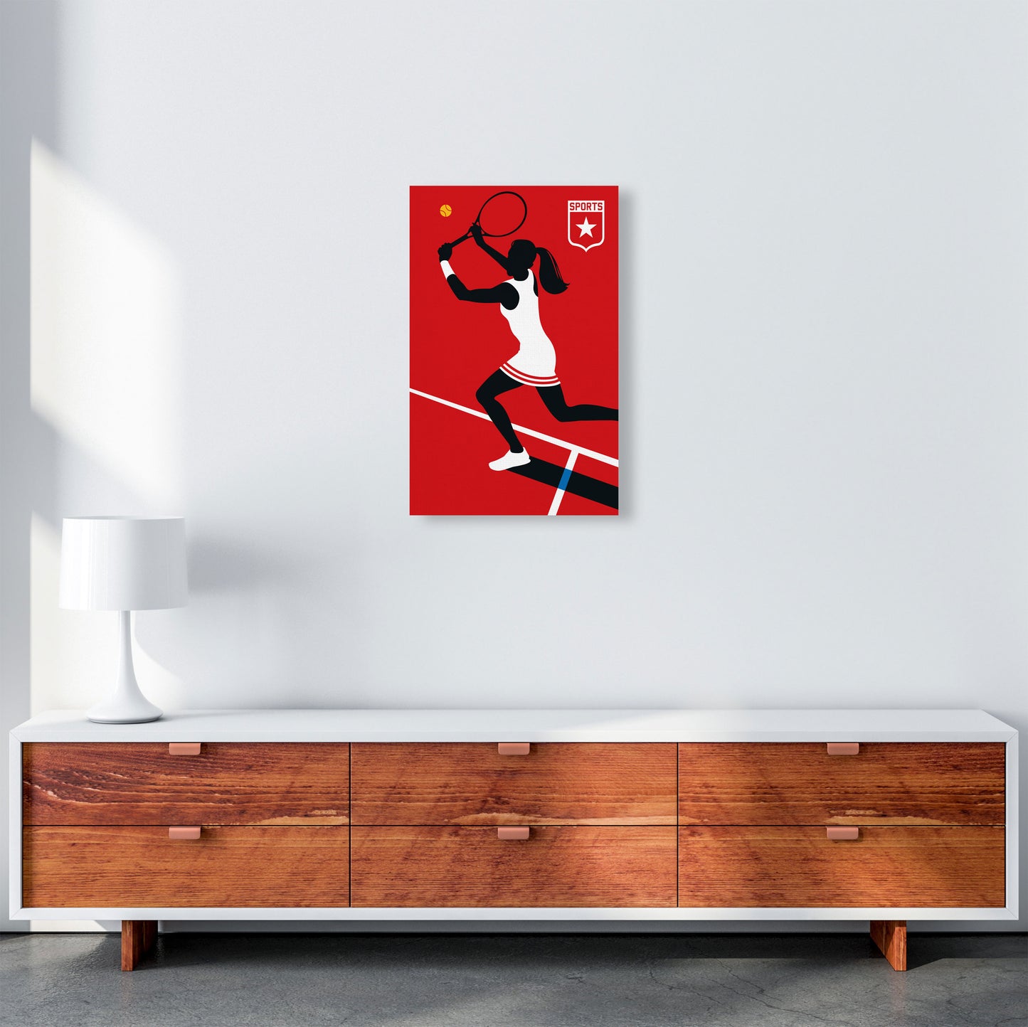 Tennis Art Print by Bo Lundberg A3 Canvas