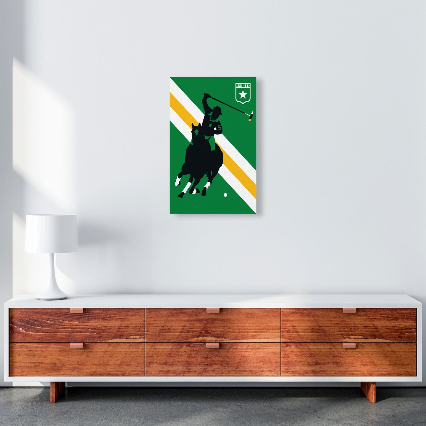 Polo Art Print by Bo Lundberg A3 Canvas