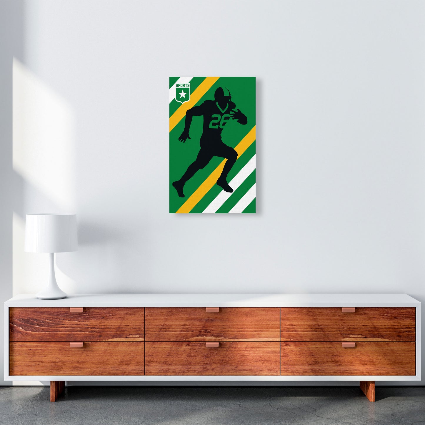 American Football Art Print by Bo Lundberg A3 Canvas