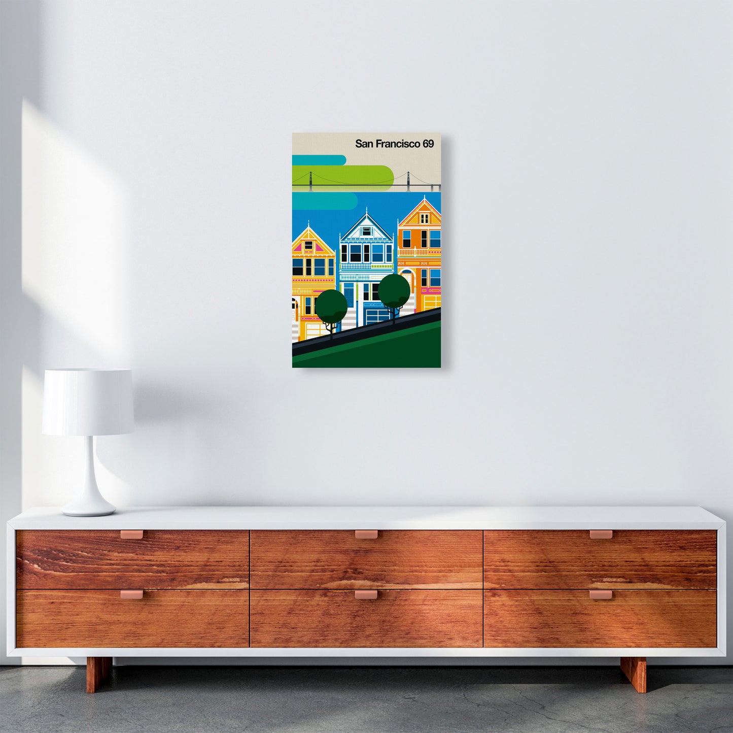 San Francisco 69 Art Print by Bo Lundberg A3 Canvas