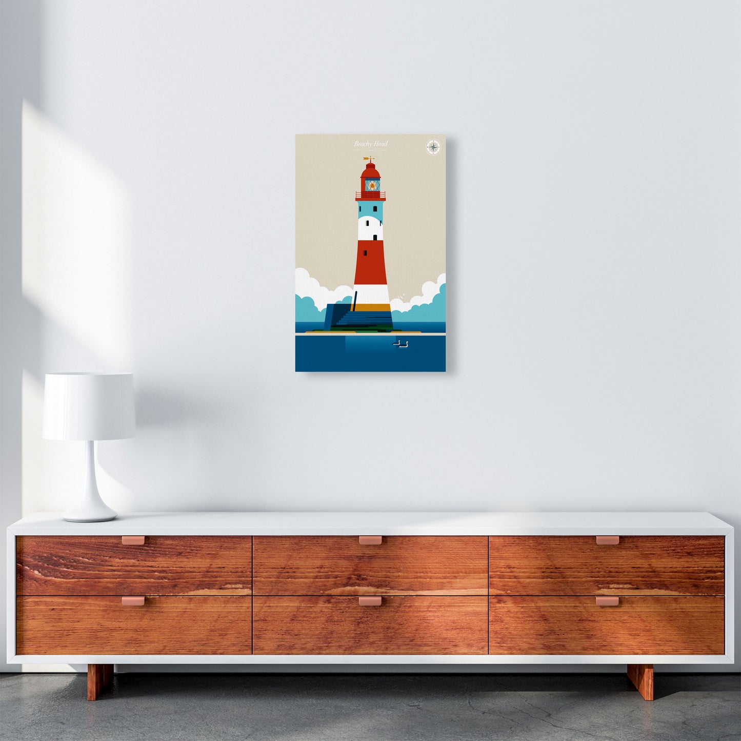 Beachy Head Art Print by Bo Lundberg A3 Canvas