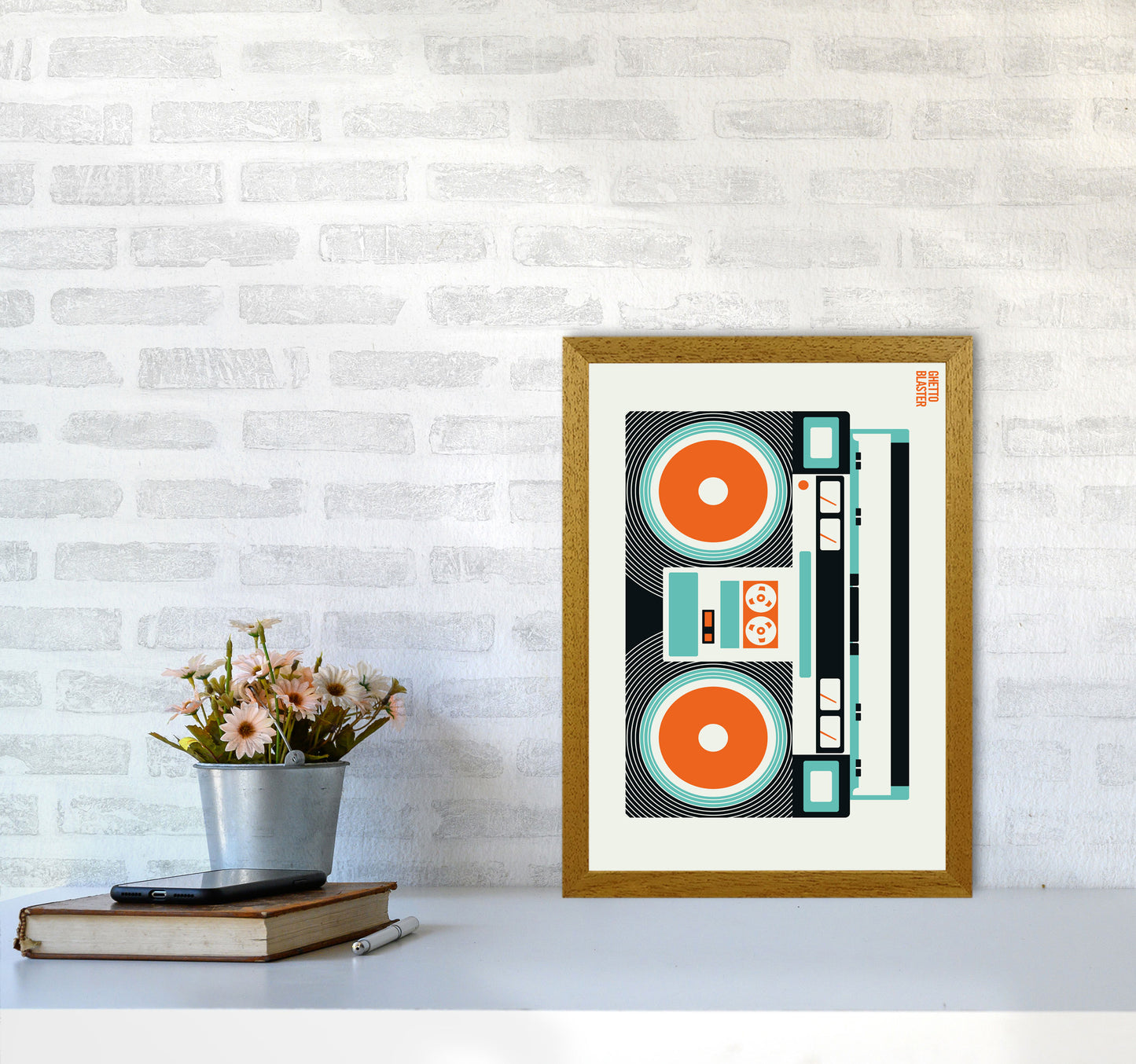 Icons Ghetto Blaster Art Print by Bo Lundberg A3 Print Only