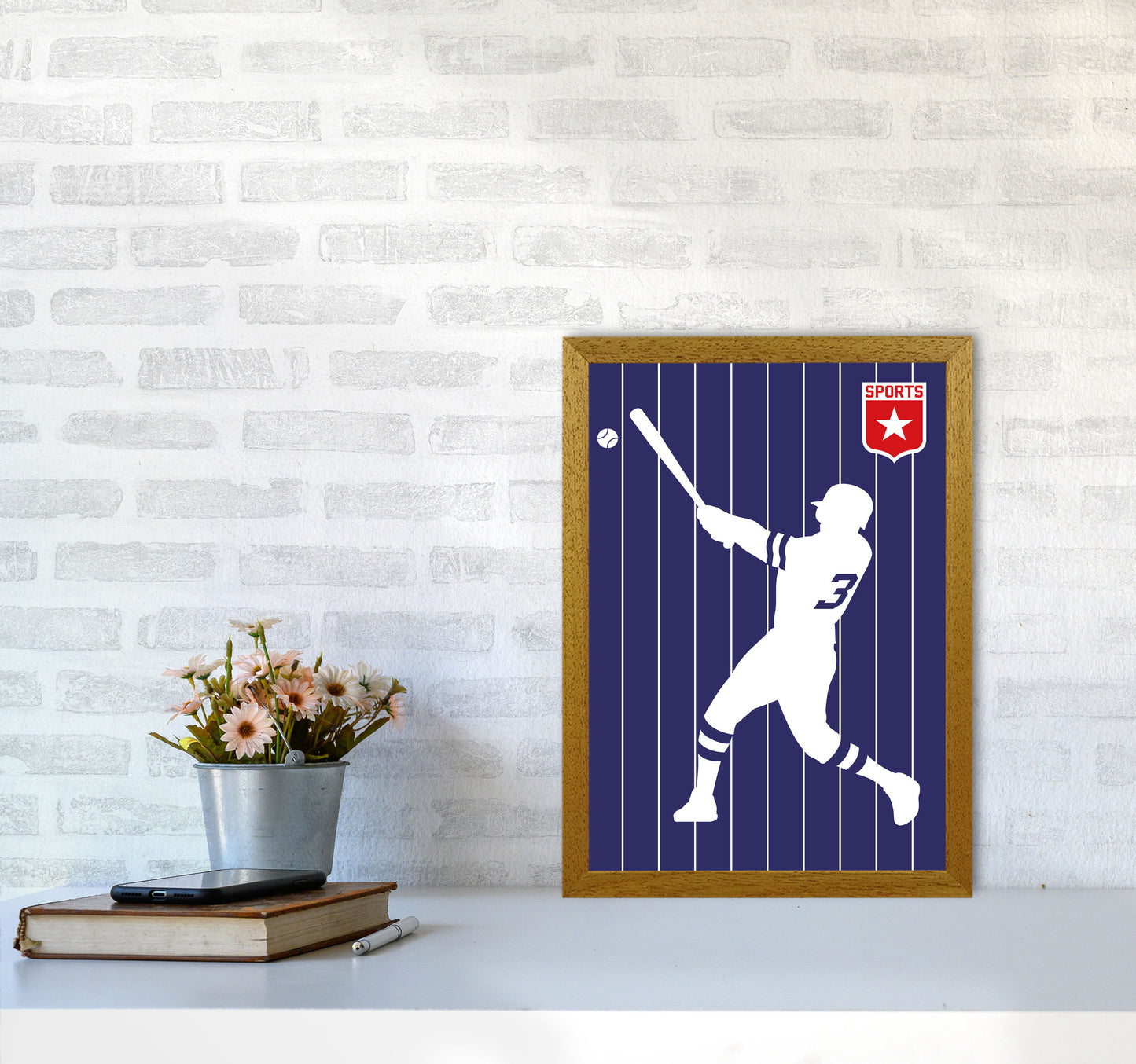 Baseball Art Print by Bo Lundberg A3 Print Only