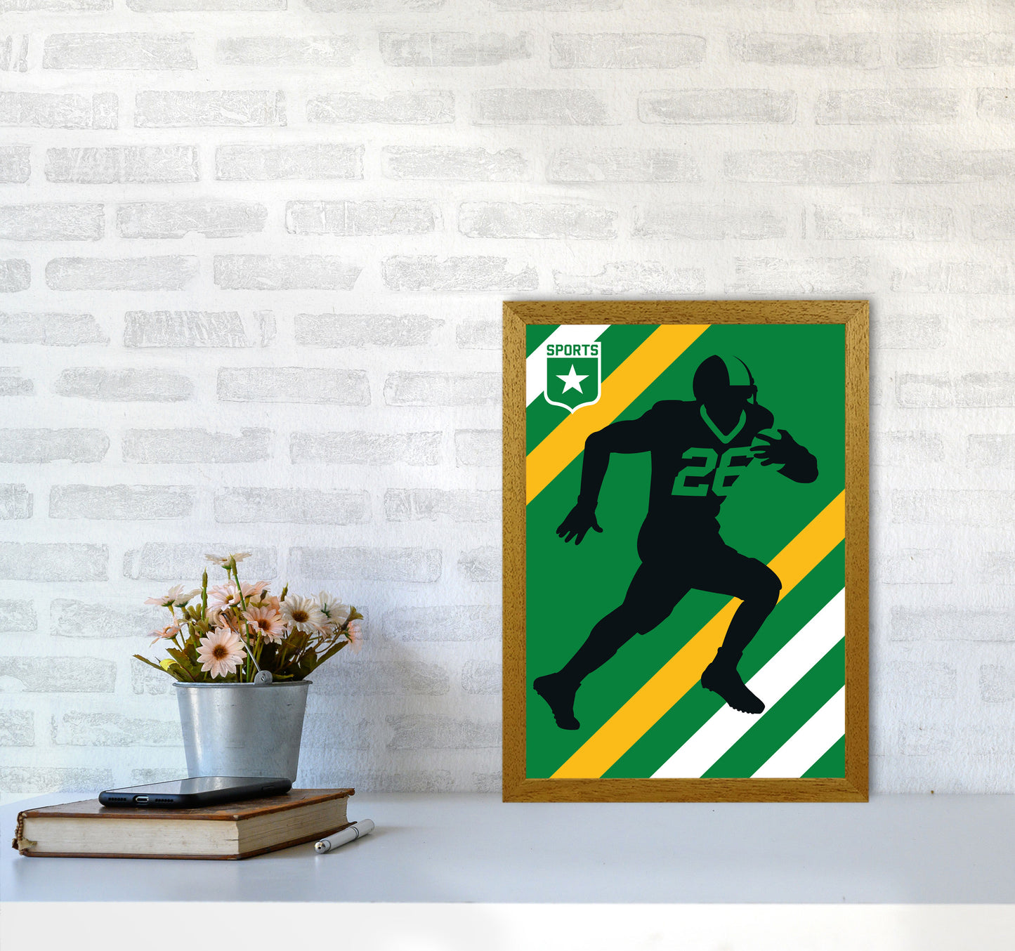 American Football Art Print by Bo Lundberg A3 Print Only