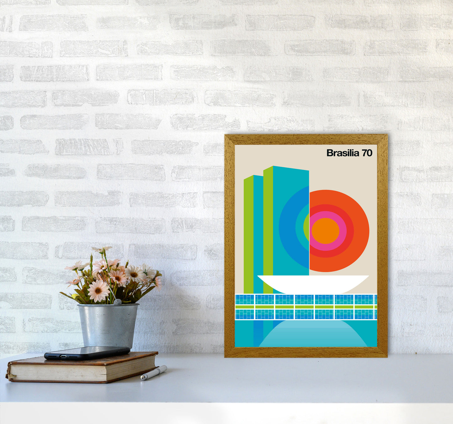 Brasilia 70 Art Print by Bo Lundberg A3 Print Only