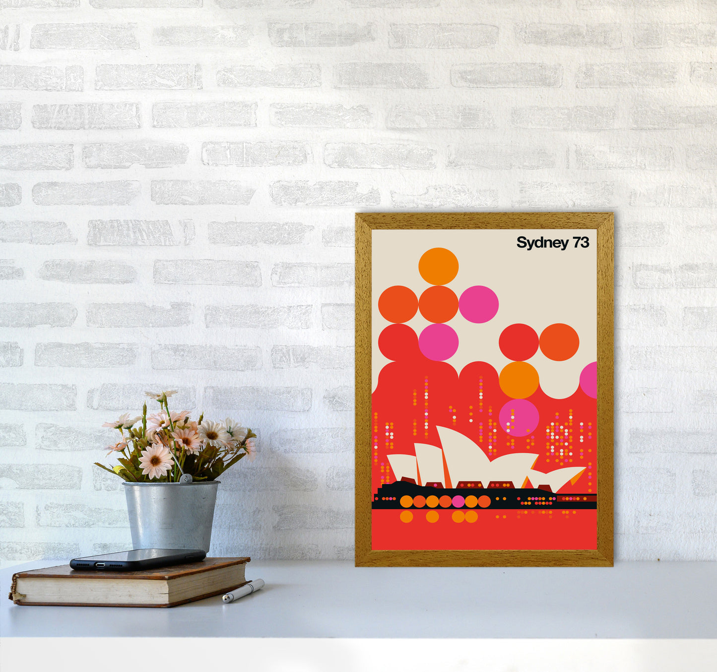 Sydney 73 Red Art Print by Bo Lundberg A3 Print Only