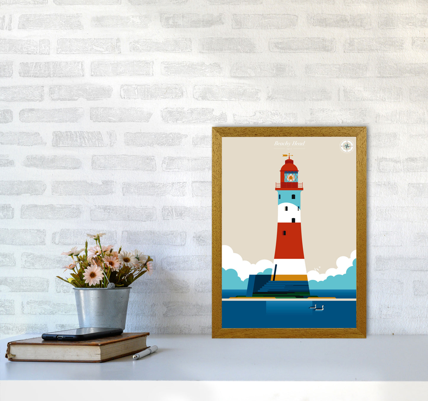 Beachy Head Art Print by Bo Lundberg A3 Print Only
