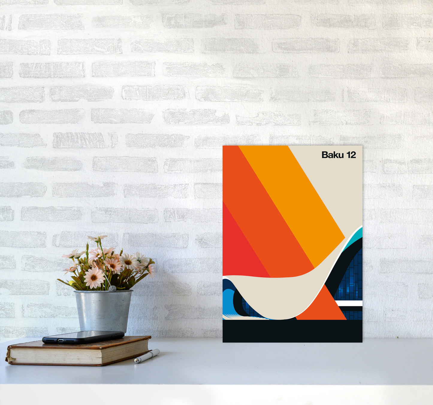 Baku 12 Art Print by Bo Lundberg A3 Black Frame