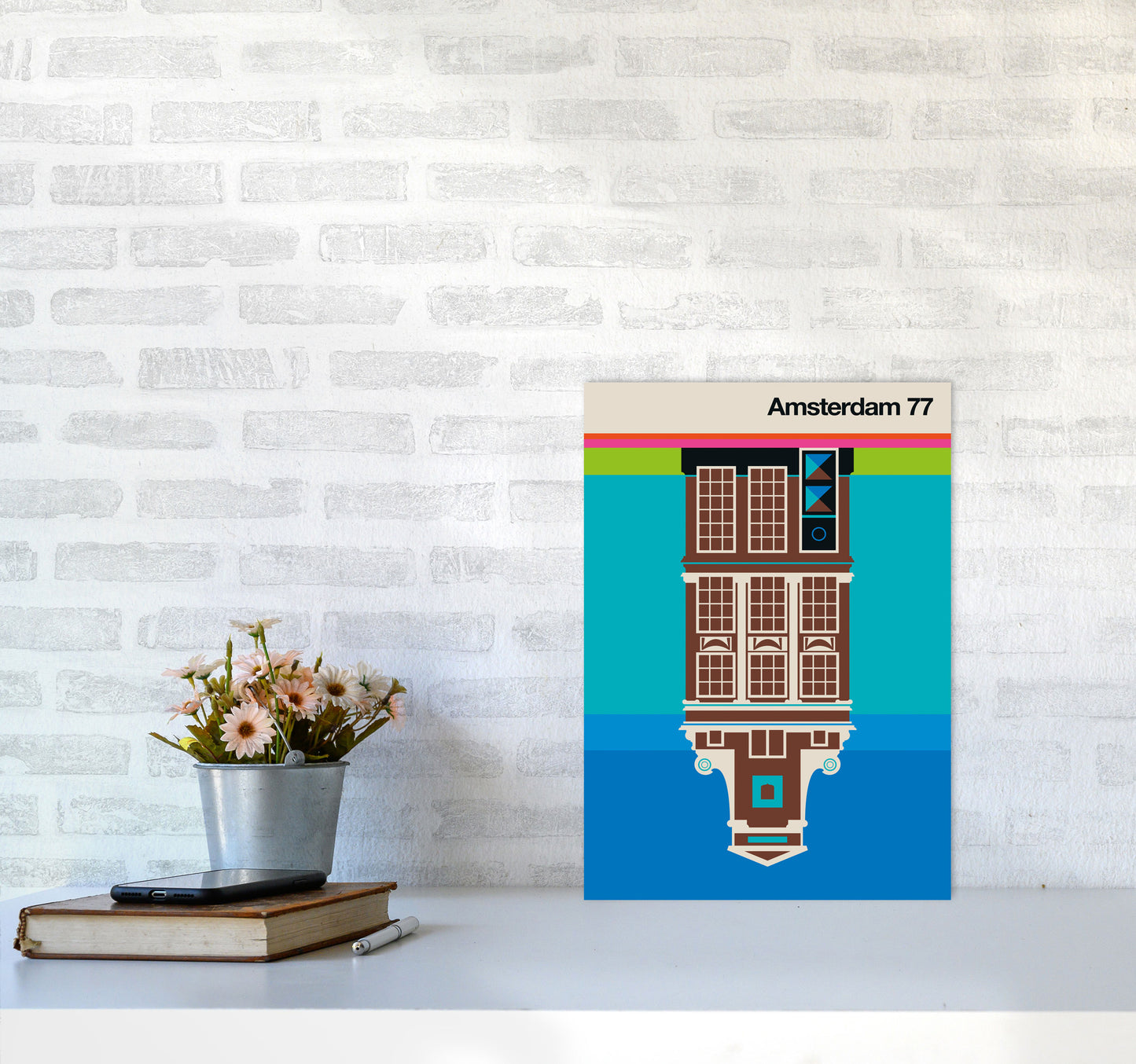 Amsterdam 77 Art Print by Bo Lundberg A3 Black Frame