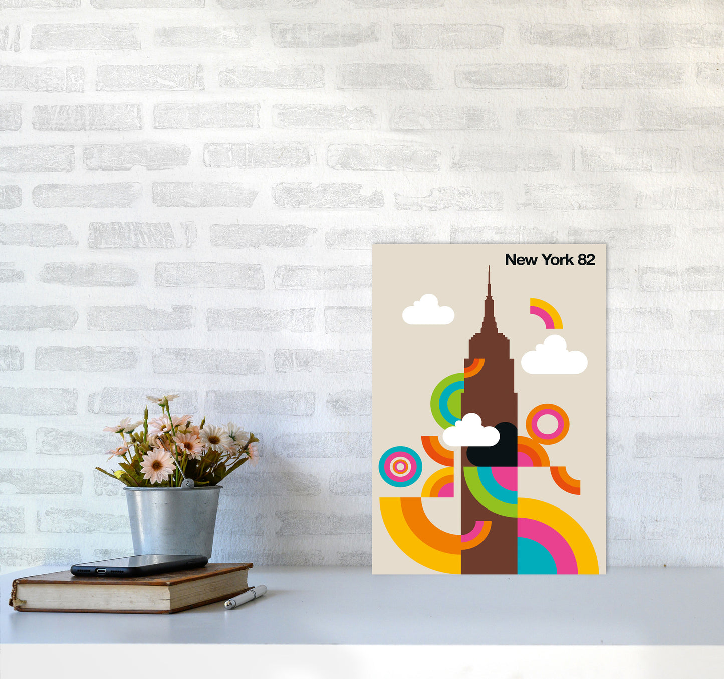 New York 82 Art Print by Bo Lundberg A3 Black Frame