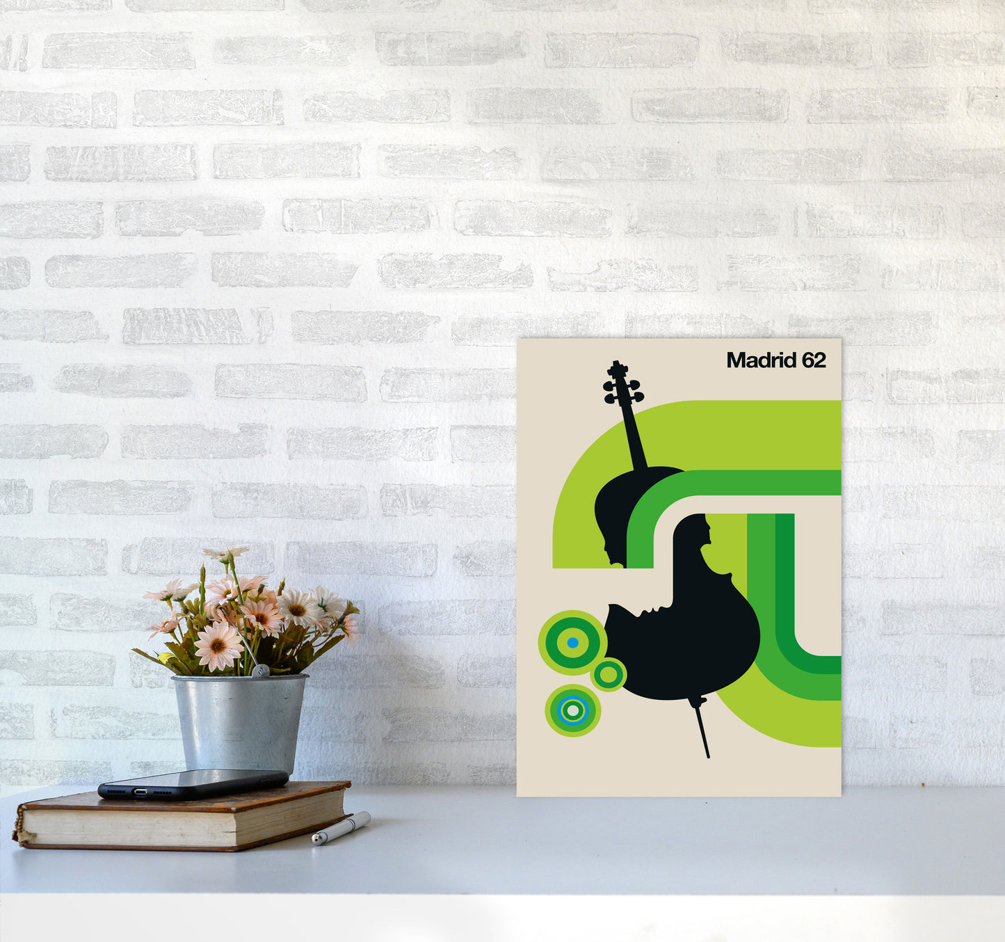 Madrid 62 Art Print by Bo Lundberg A3 Black Frame