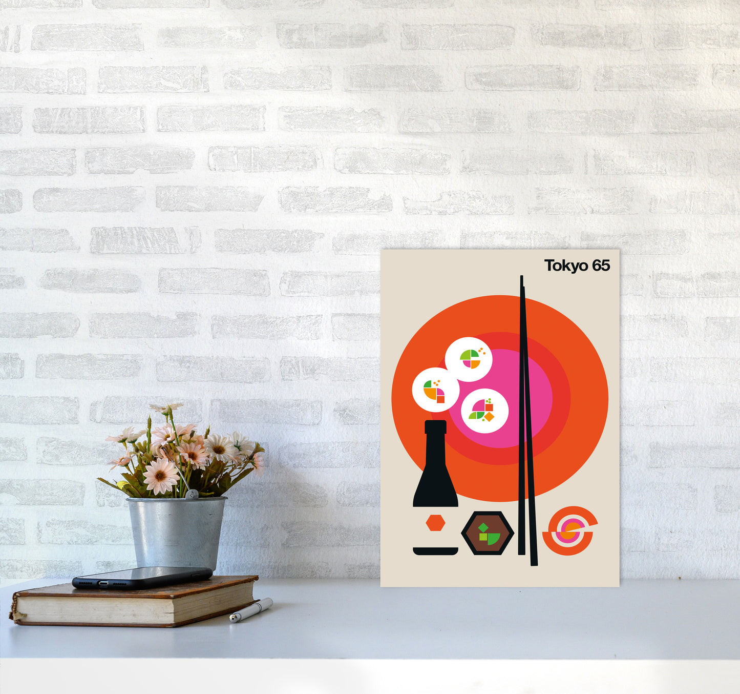 Tokyo 65 Art Print by Bo Lundberg A3 Black Frame