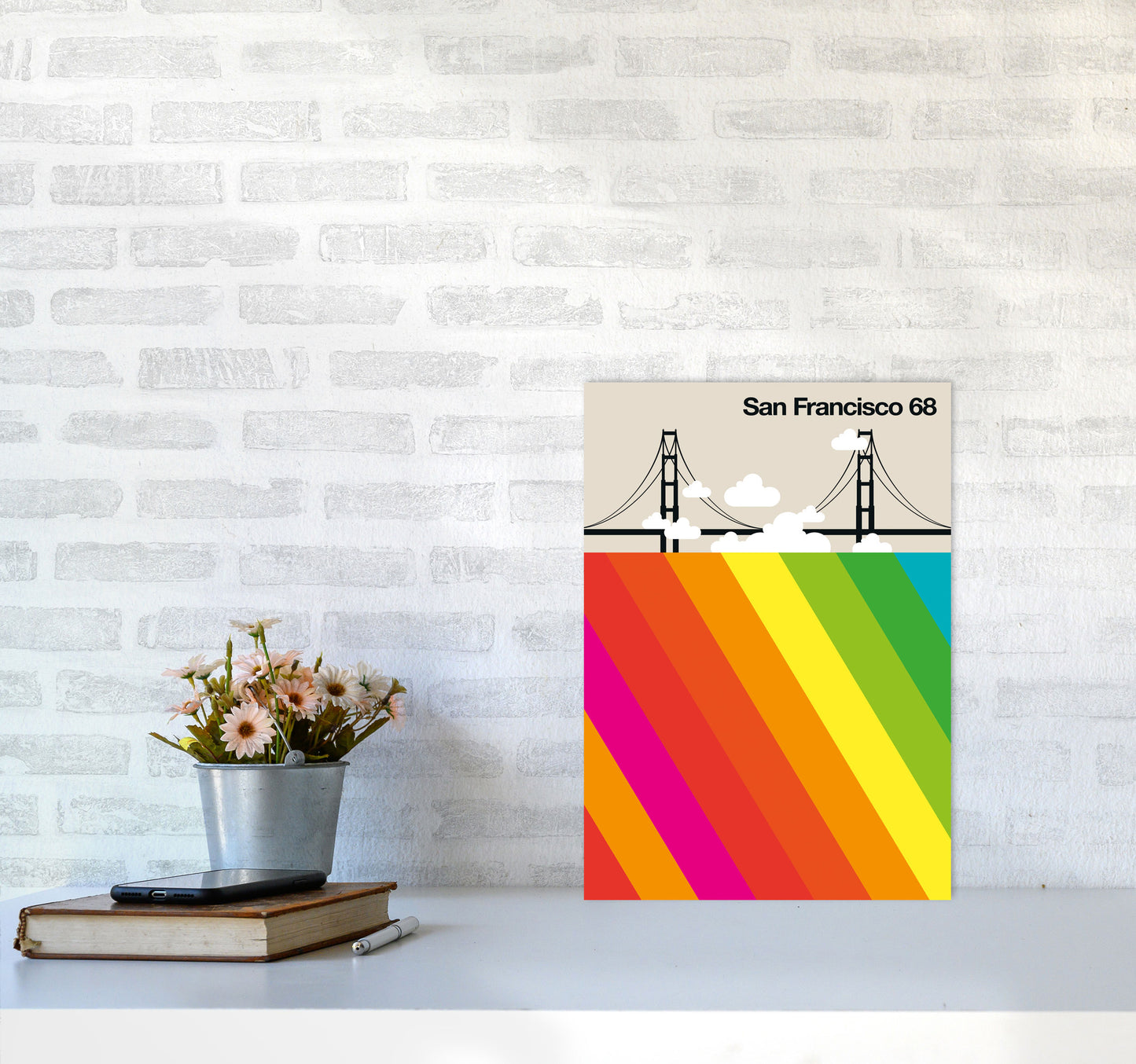 San Francisco 68 Art Print by Bo Lundberg A3 Black Frame