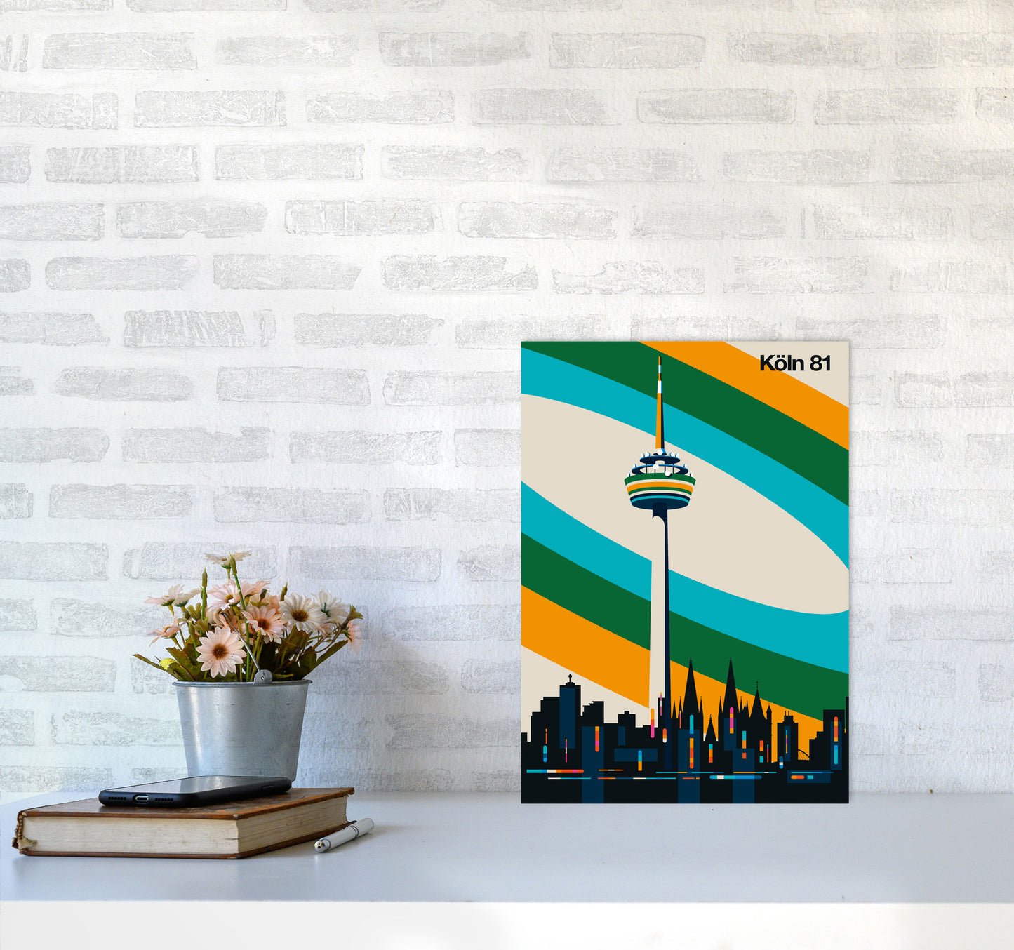 Köln 81 Art Print by Bo Lundberg A3 Black Frame
