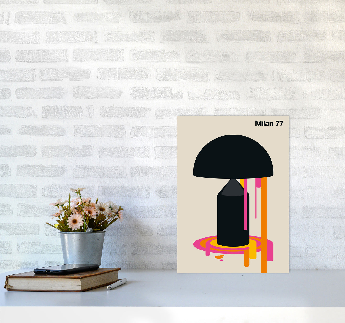 Milan 77 Art Print by Bo Lundberg A3 Black Frame