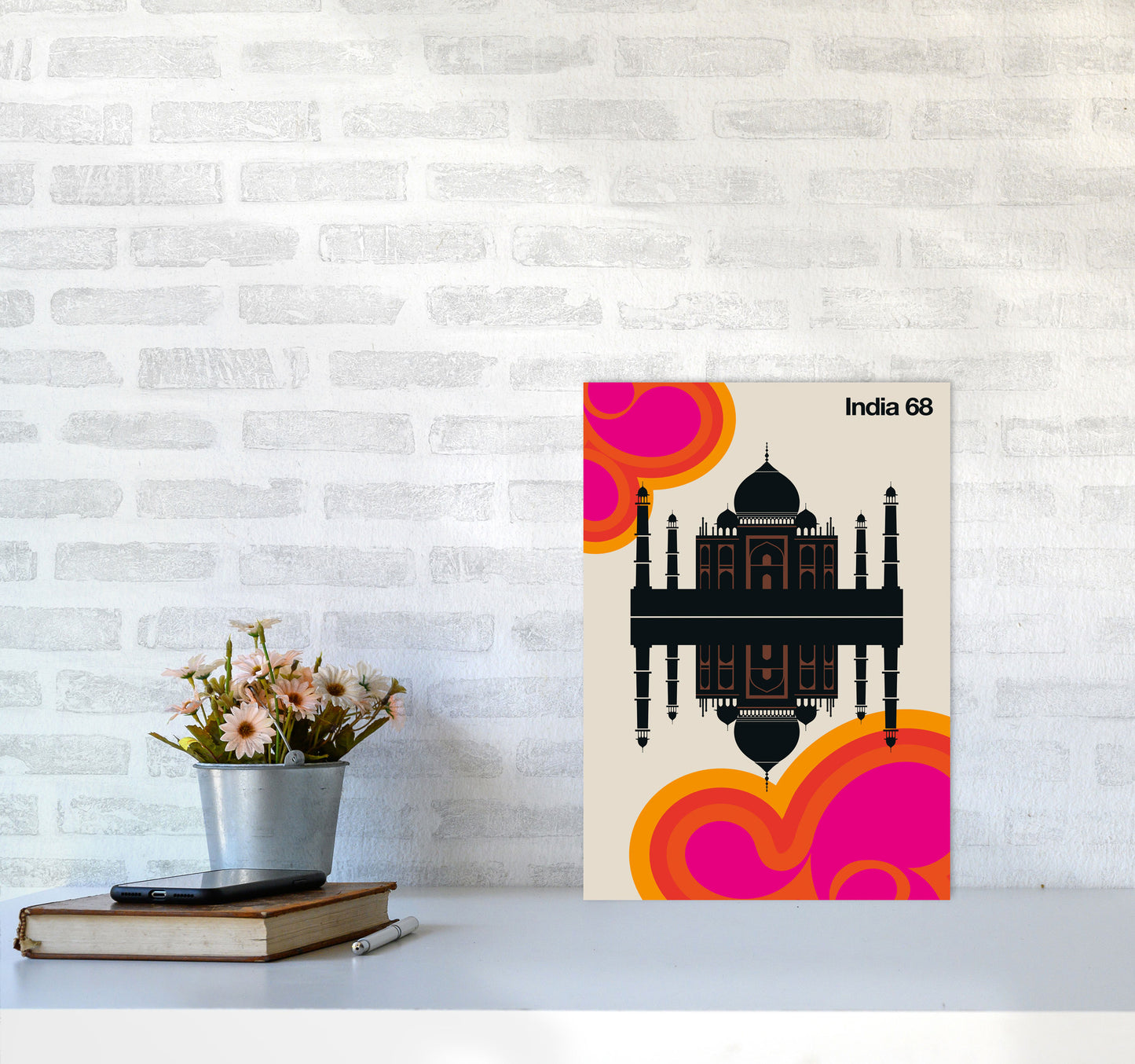India 68 Art Print by Bo Lundberg A3 Black Frame