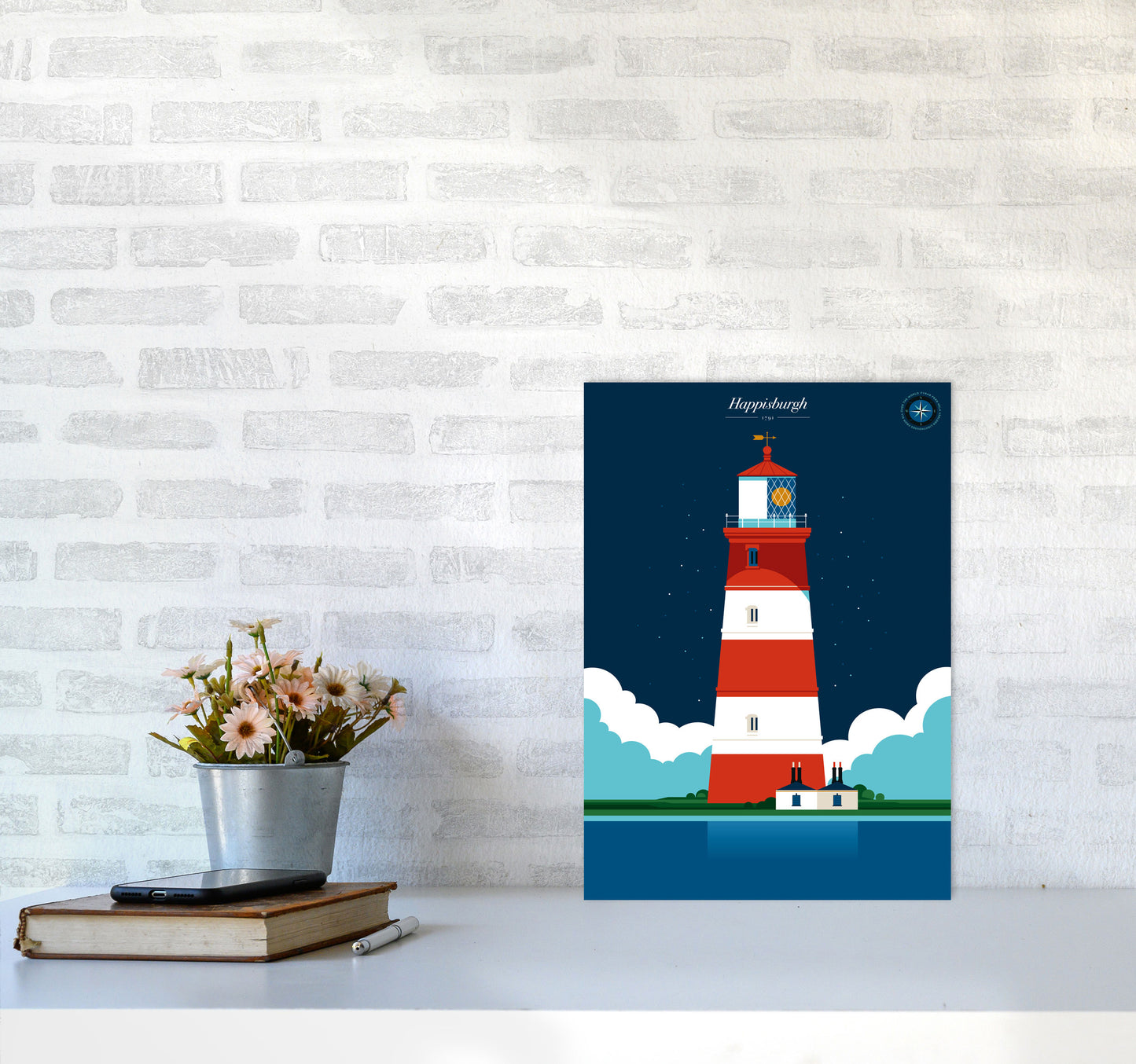Happisburgh Art Print by Bo Lundberg A3 Black Frame