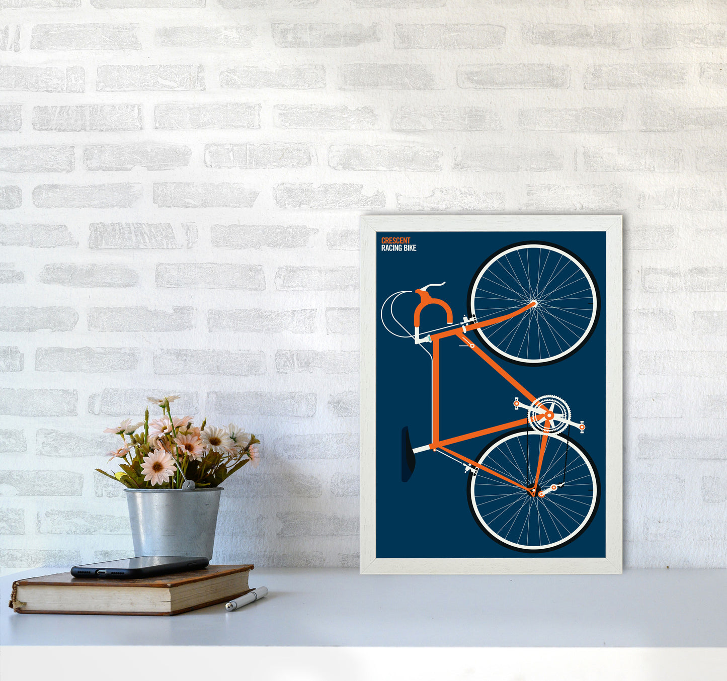 Icons Cresecent Full Art Print by Bo Lundberg A3 Oak Frame