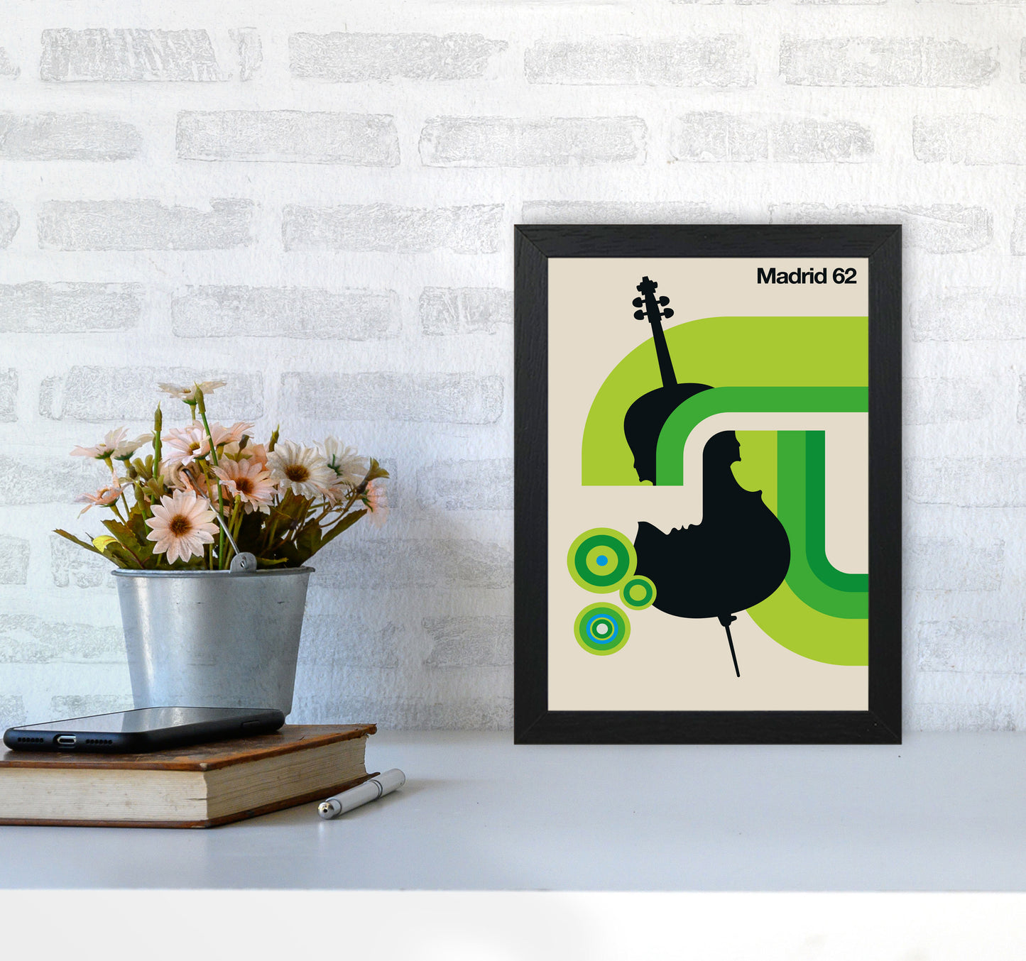Madrid 62 Art Print by Bo Lundberg A4 White Frame