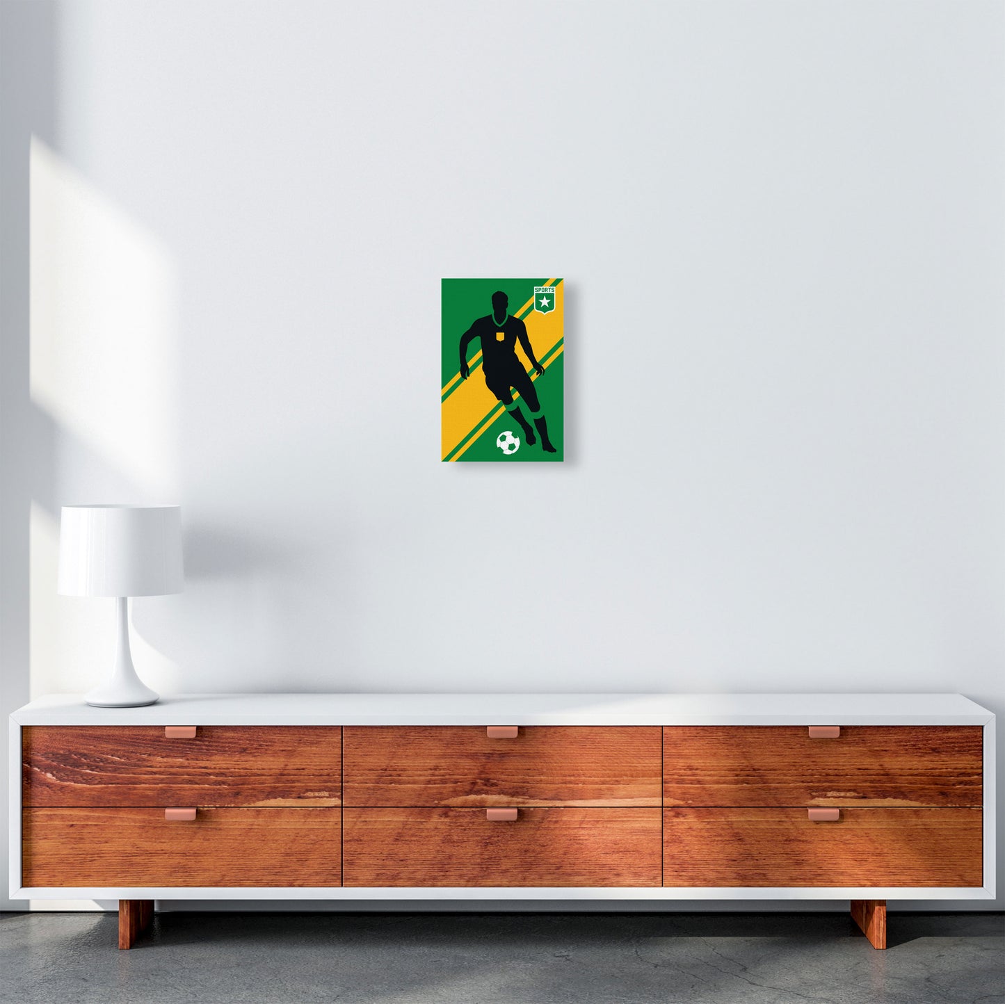 Football Art Print by Bo Lundberg A4 Canvas