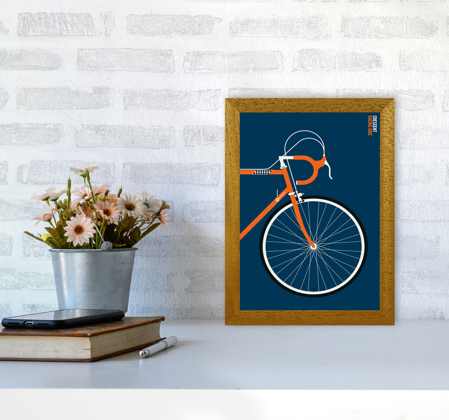 Icons Crescent Front Art Print by Bo Lundberg A4 Print Only