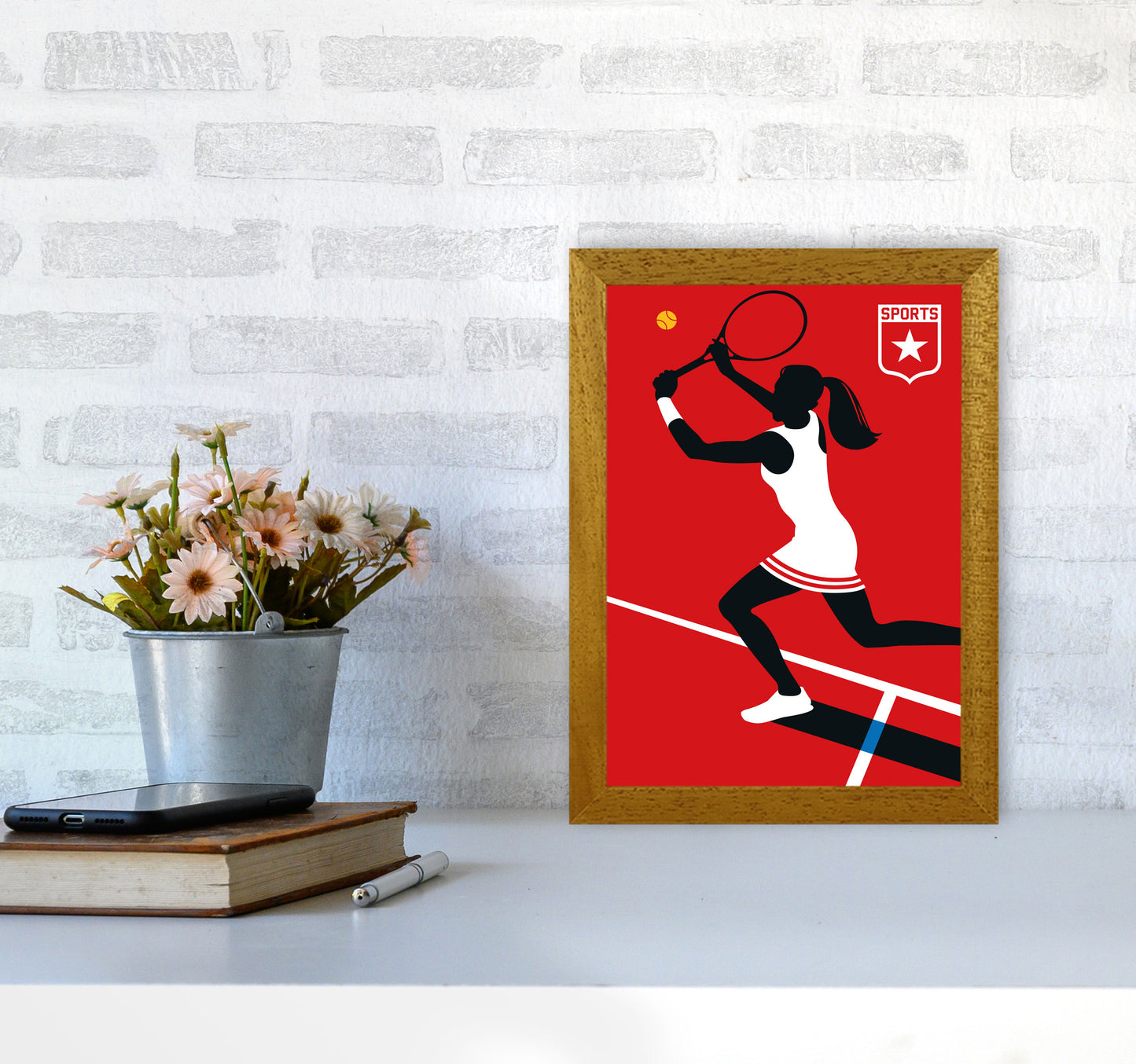 Tennis Art Print by Bo Lundberg A4 Print Only