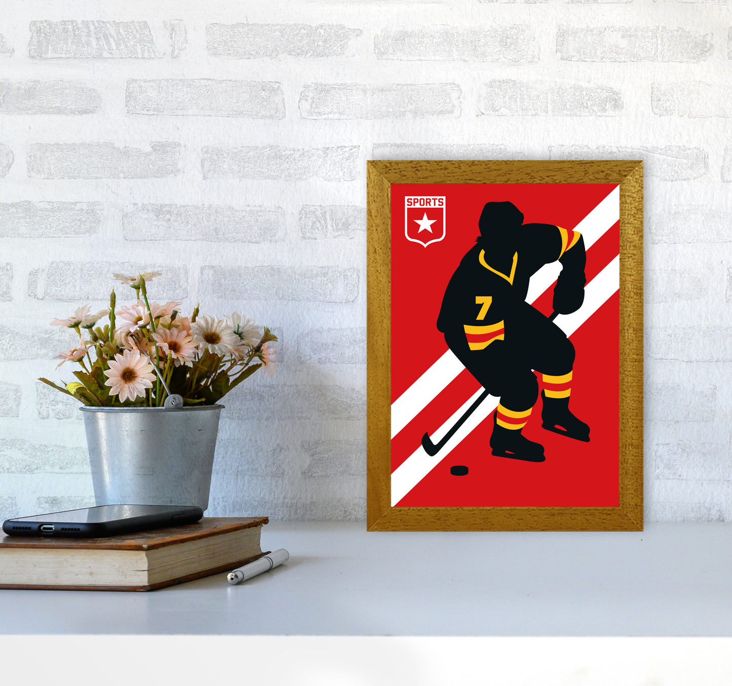 Icehockey Art Print by Bo Lundberg A4 Print Only