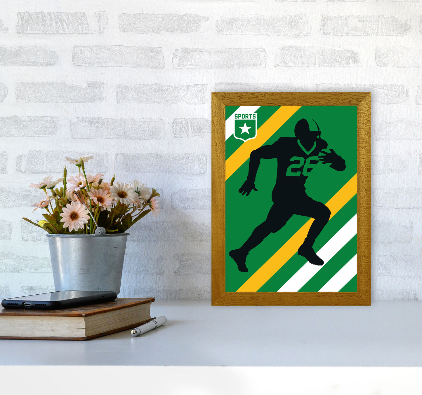American Football Art Print by Bo Lundberg A4 Print Only