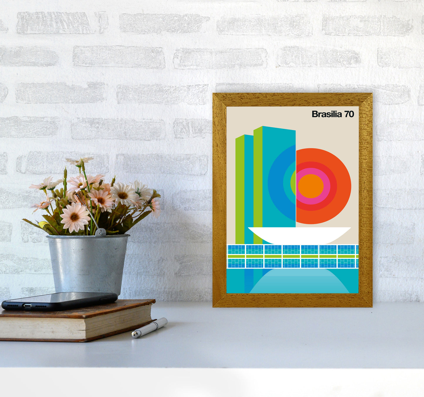 Brasilia 70 Art Print by Bo Lundberg A4 Print Only