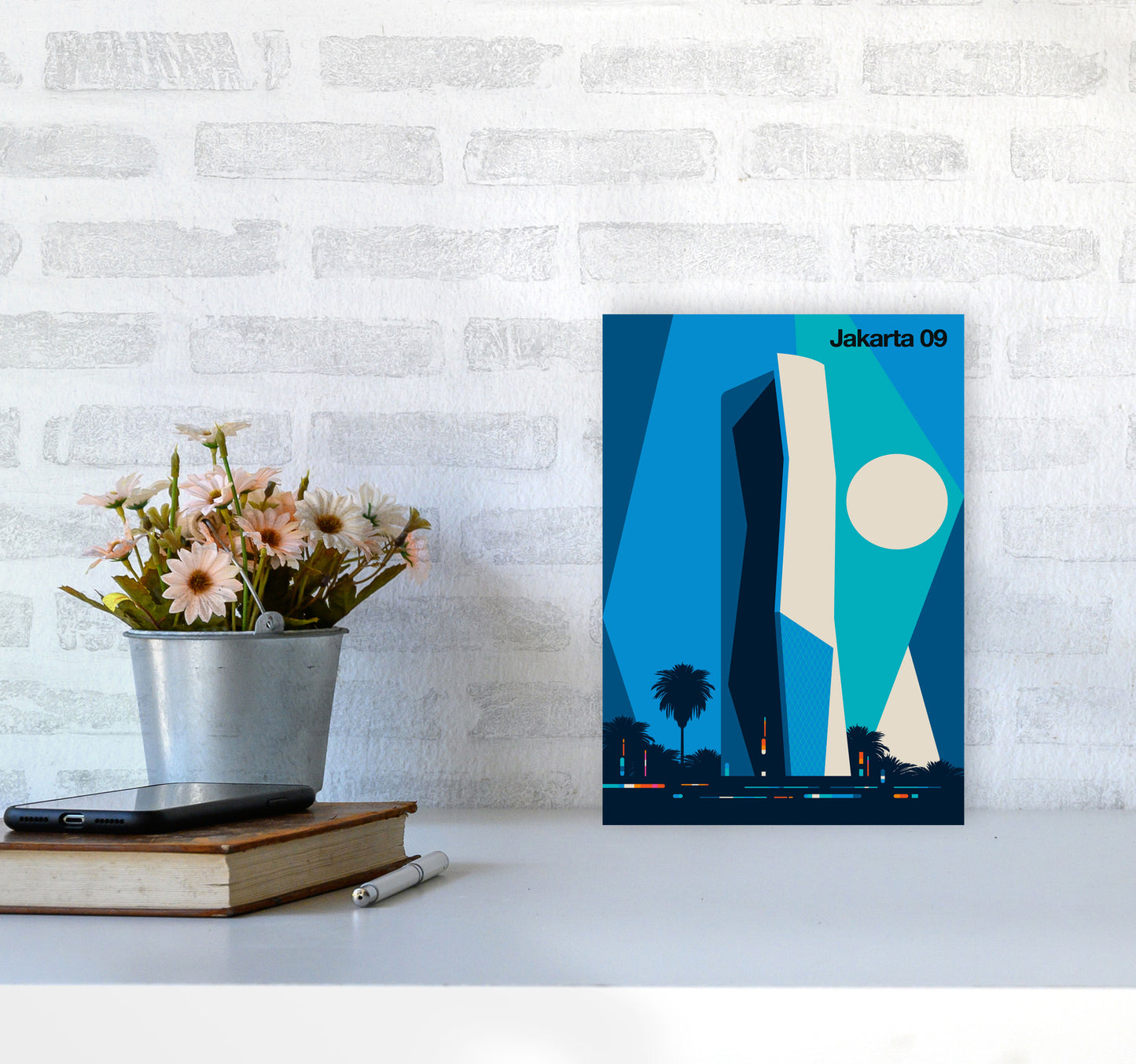 Jakarta 09 Art Print by Bo Lundberg A4 Black Frame