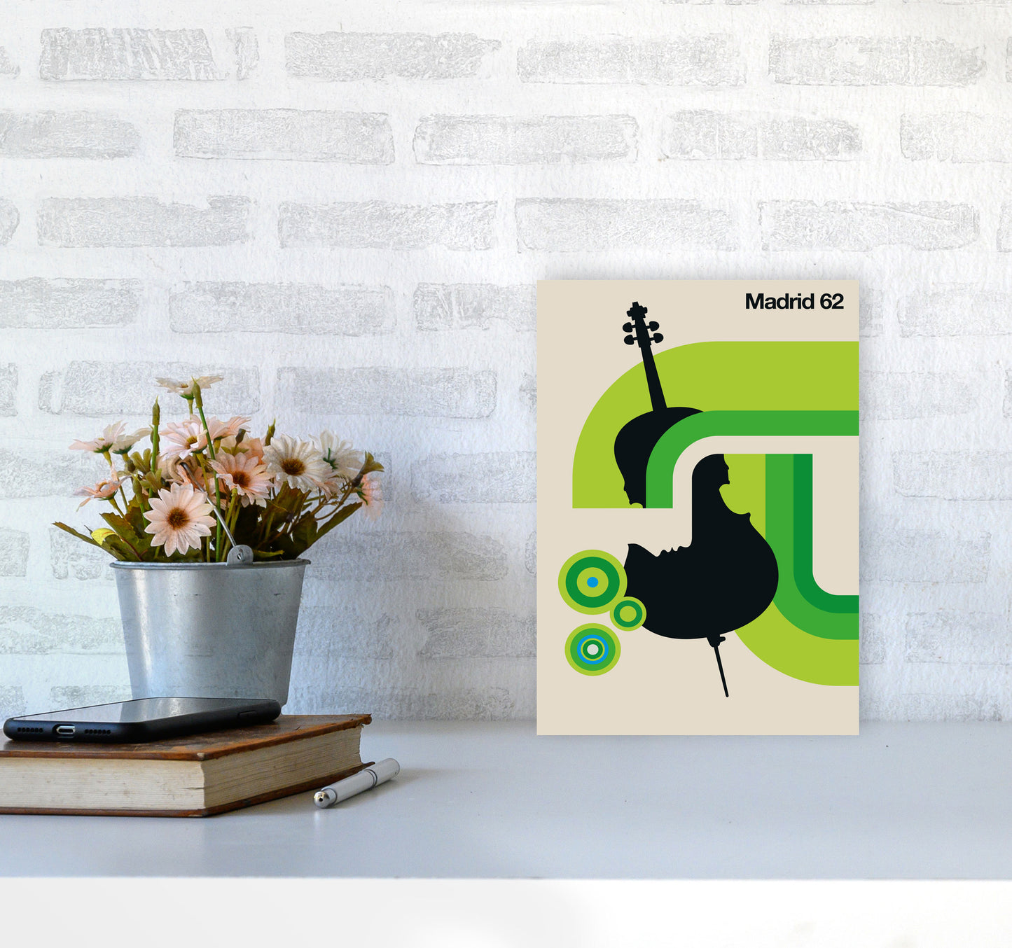 Madrid 62 Art Print by Bo Lundberg A4 Black Frame