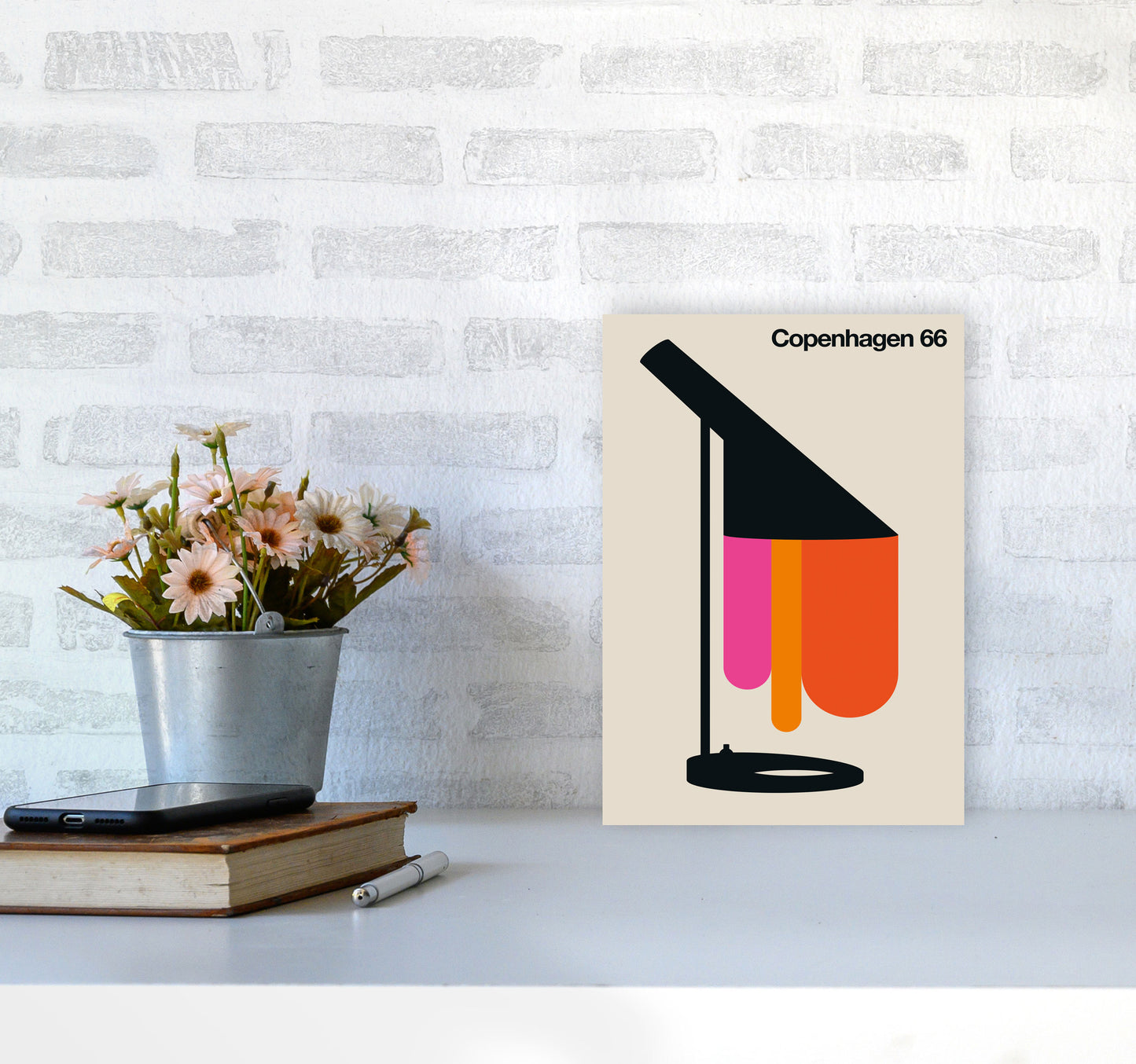 Copenhagen 66 Art Print by Bo Lundberg A4 Black Frame