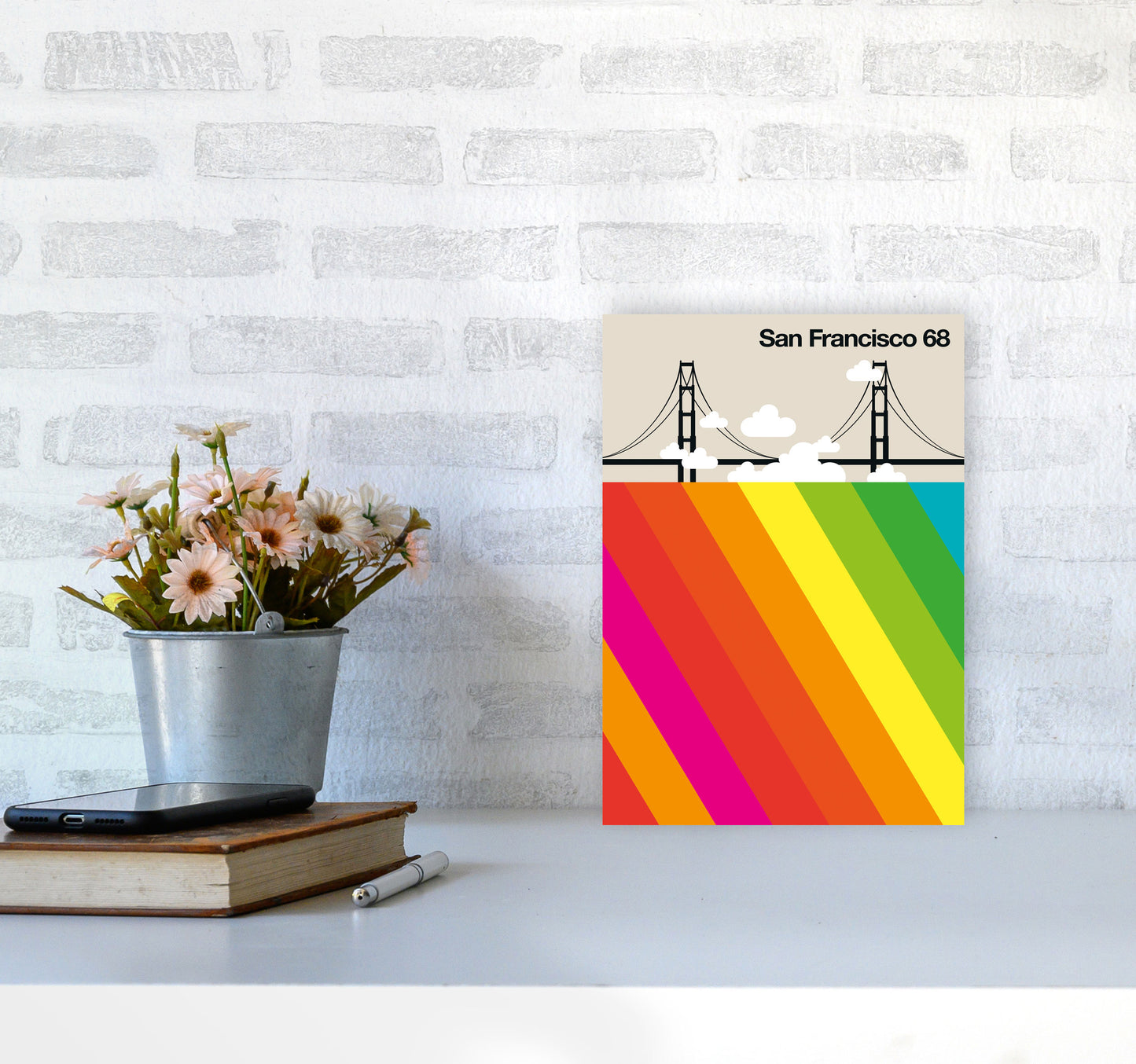 San Francisco 68 Art Print by Bo Lundberg A4 Black Frame