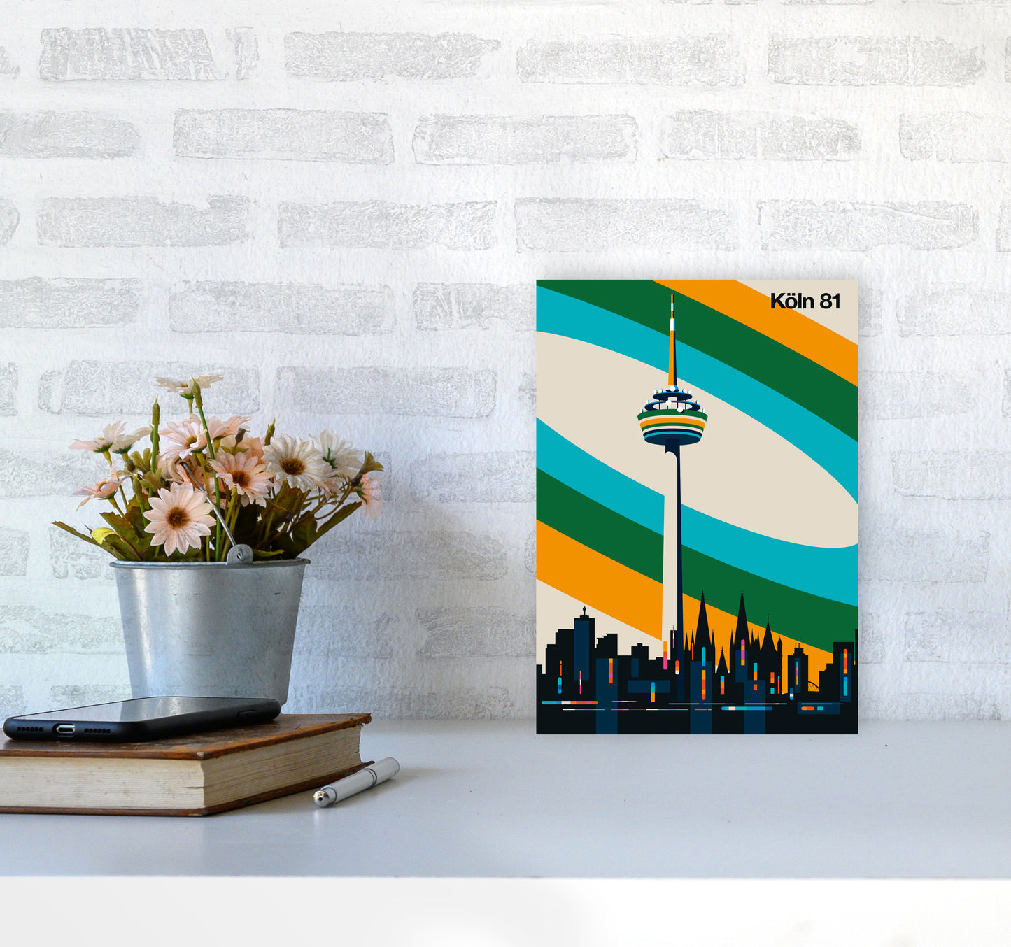 Köln 81 Art Print by Bo Lundberg A4 Black Frame