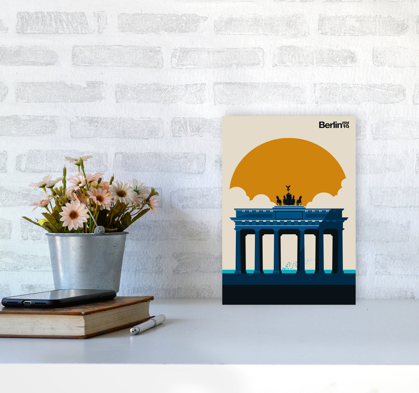 Berlin 89 19 Art Print by Bo Lundberg A4 Black Frame
