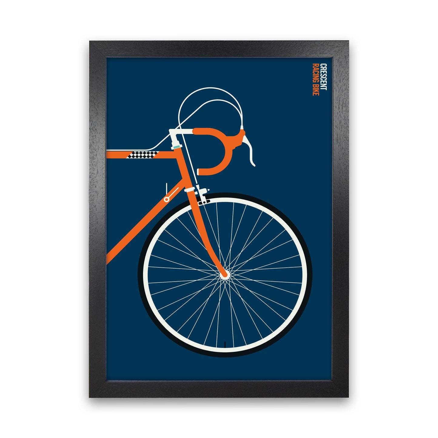 Icons Crescent Front Art Print by Bo Lundberg Black Grain