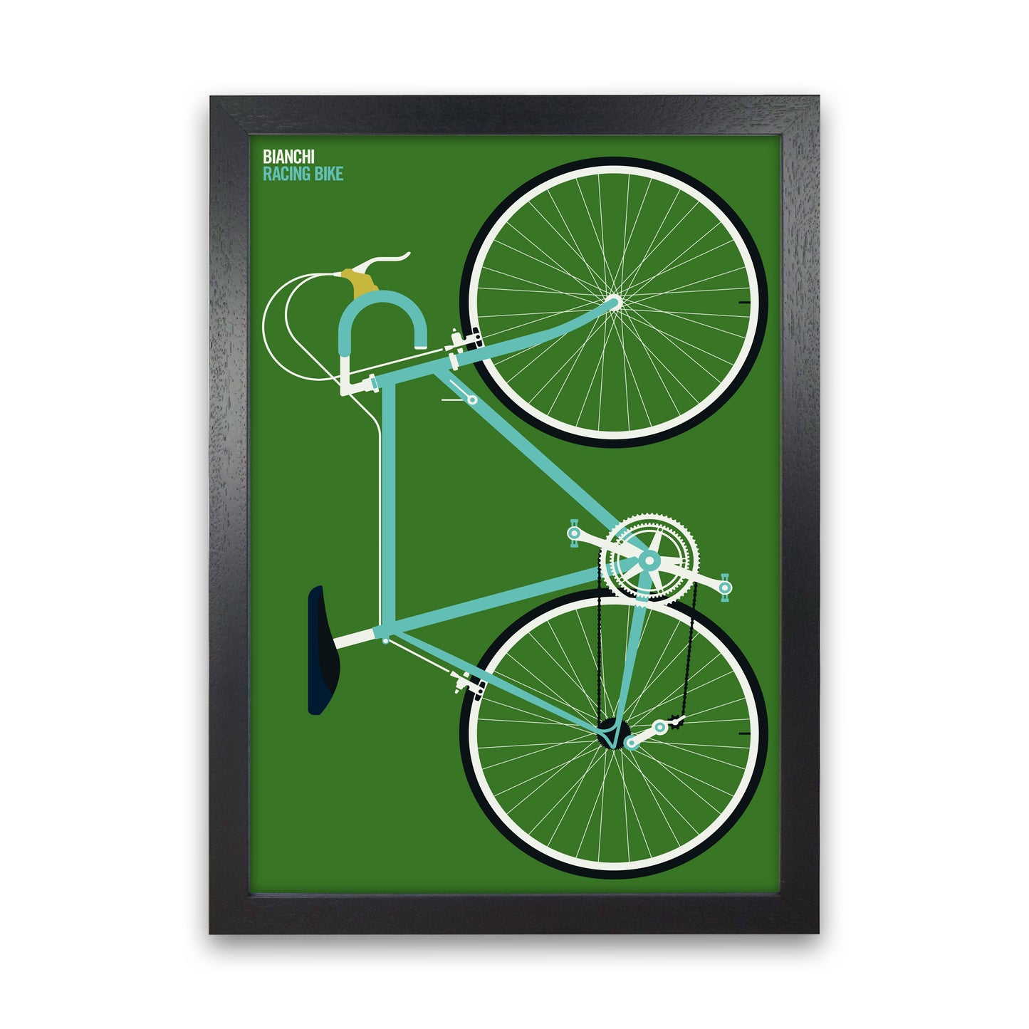 Icons Bianchi Full Art Print by Bo Lundberg Black Grain