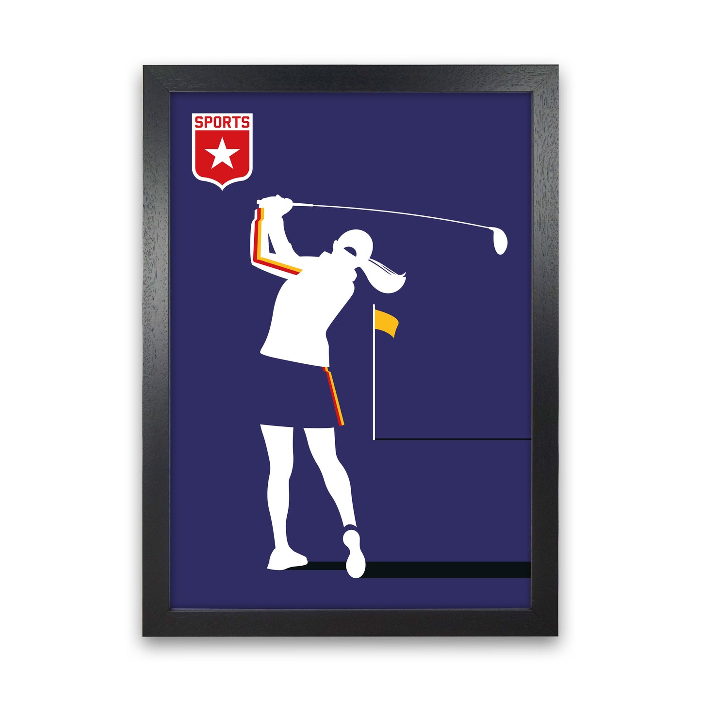 Golf Blue Art Print by Bo Lundberg Black Grain