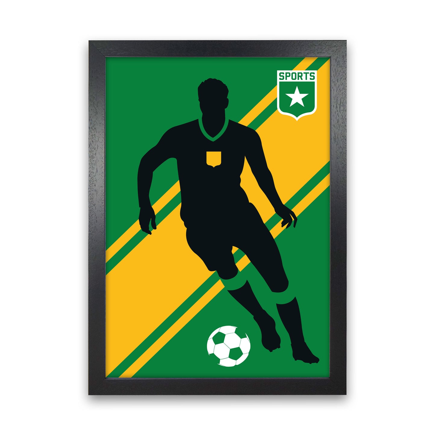 Football Art Print by Bo Lundberg Black Grain