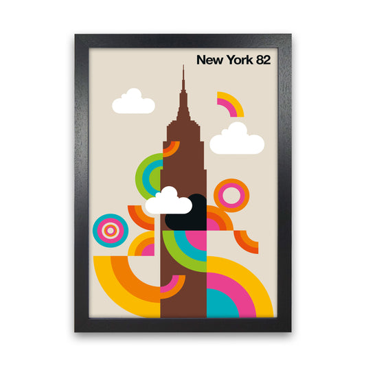 New York 82 Art Print by Bo Lundberg Black Grain