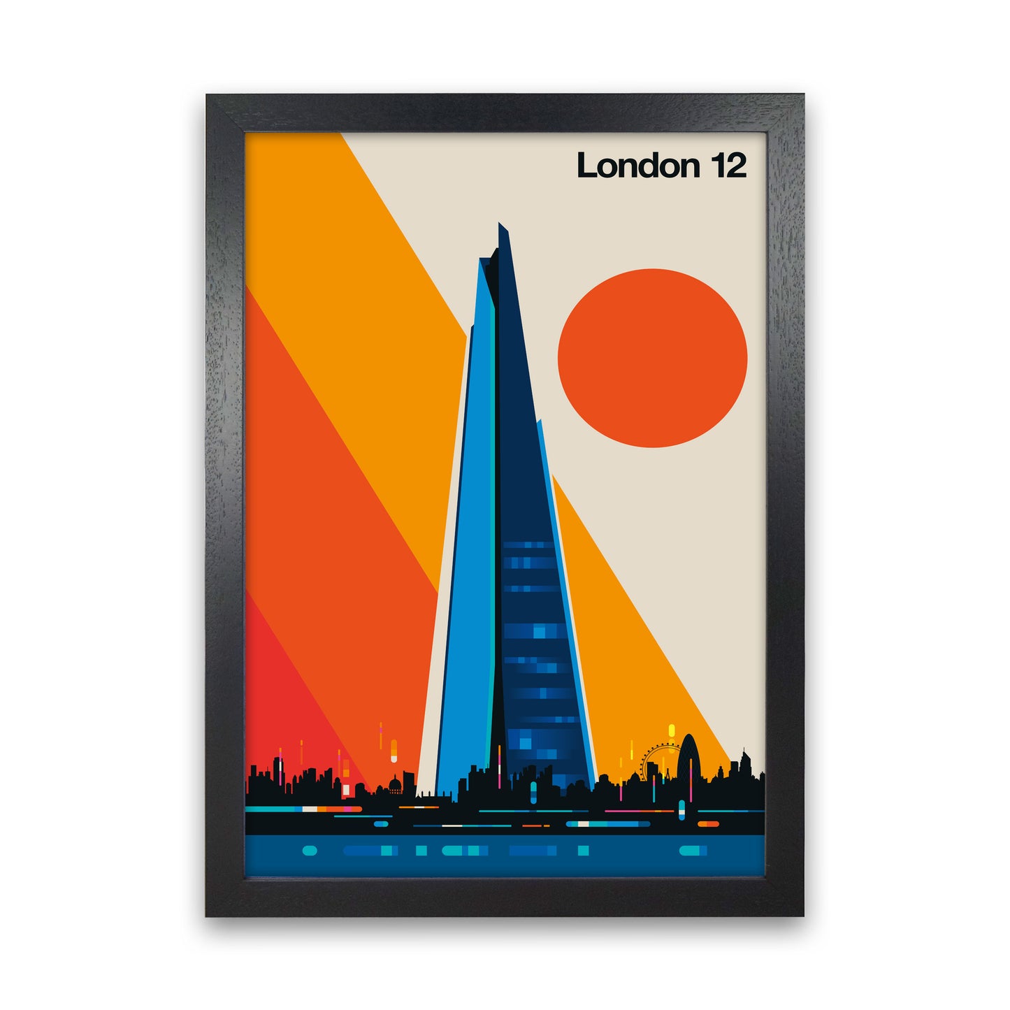 London 12 Art Print by Bo Lundberg Black Grain