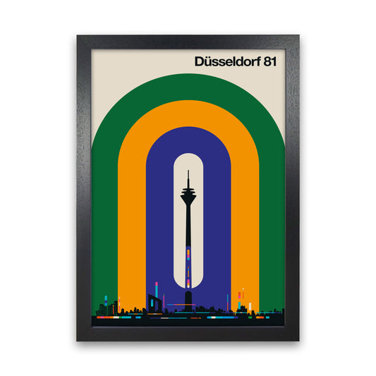 Düsseldorf 81 Art Print by Bo Lundberg Black Grain