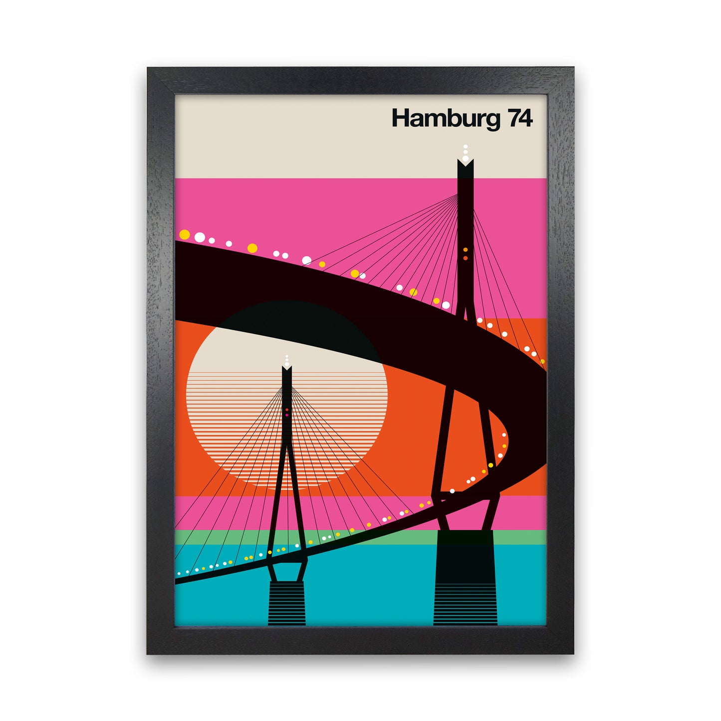 Hamburg 74 Art Print by Bo Lundberg Black Grain