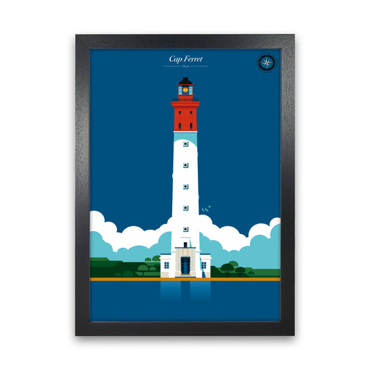 Cap Ferret Art Print by Bo Lundberg Black Grain
