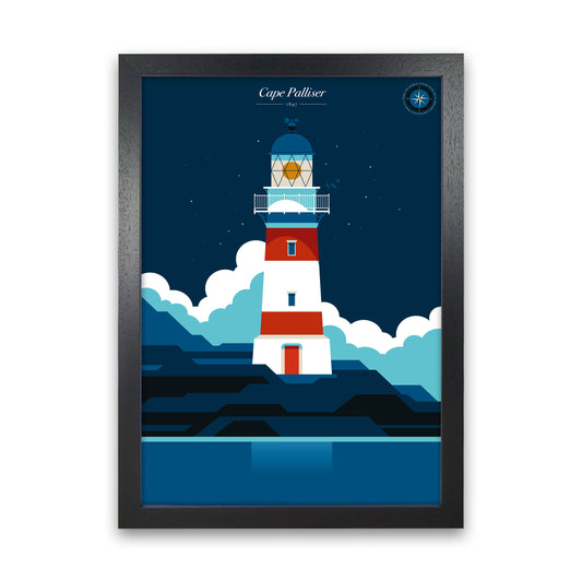 Cape Palliser Art Print by Bo Lundberg Black Grain